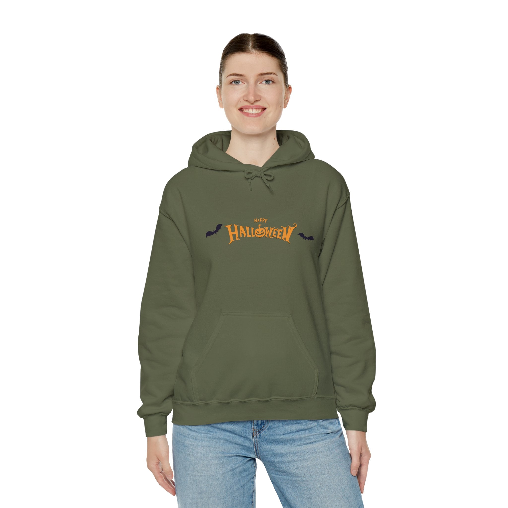 Halloween with Bats | Unisex Heavy Blend Hooded Sweatshirt