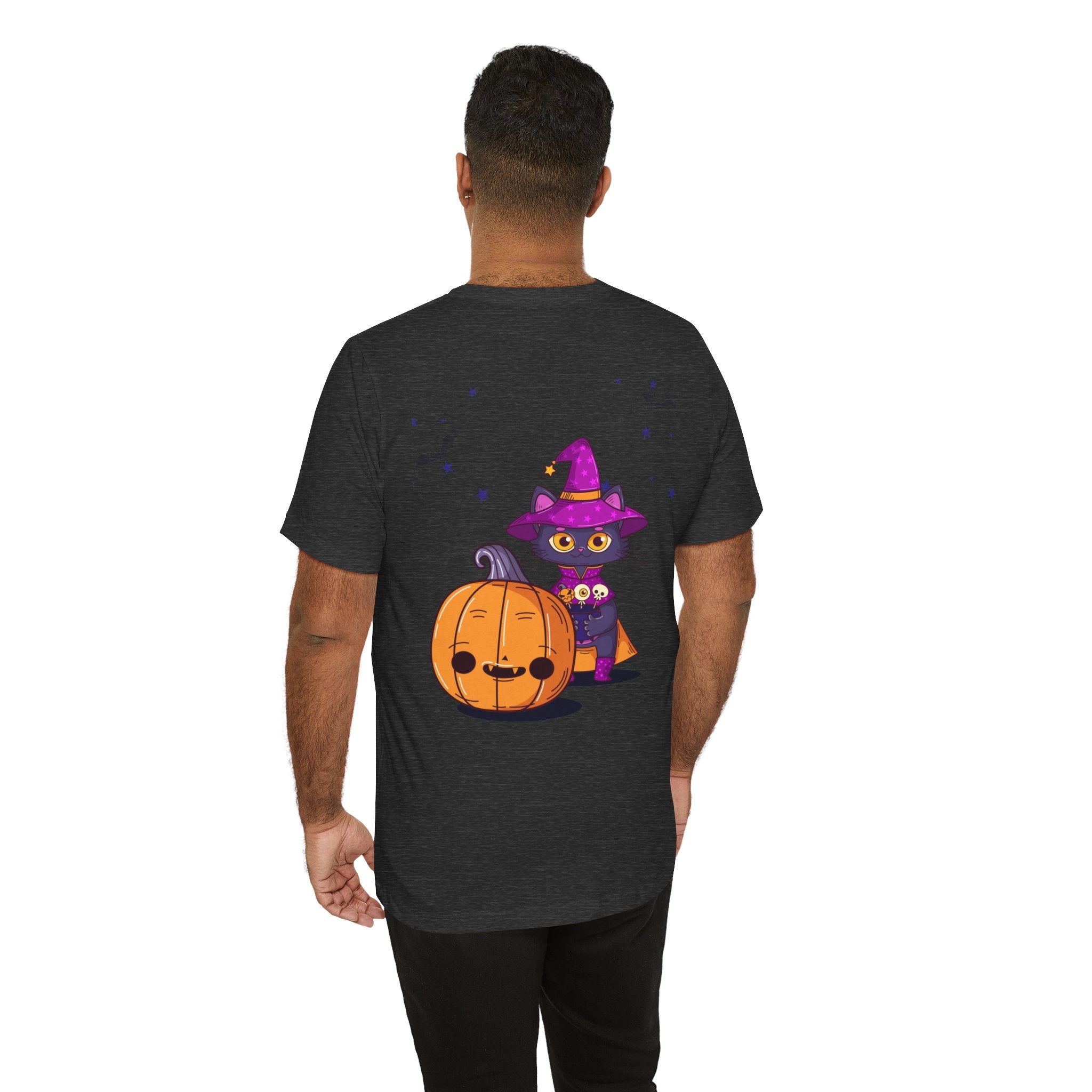 Halloween with Witch's Cats | Unisex Jersey Short Sleeve Tee
