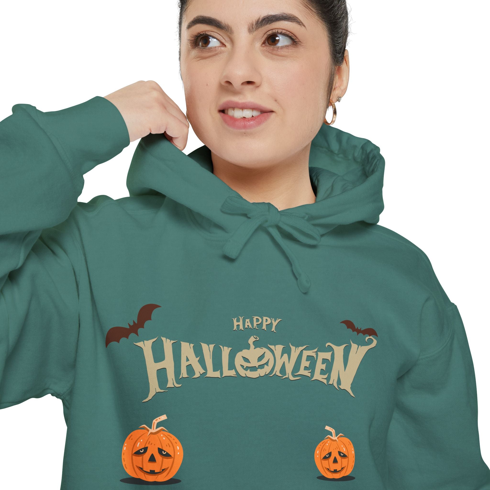 Halloween with Pumpkins | Unisex Garment-Dyed Hoodie