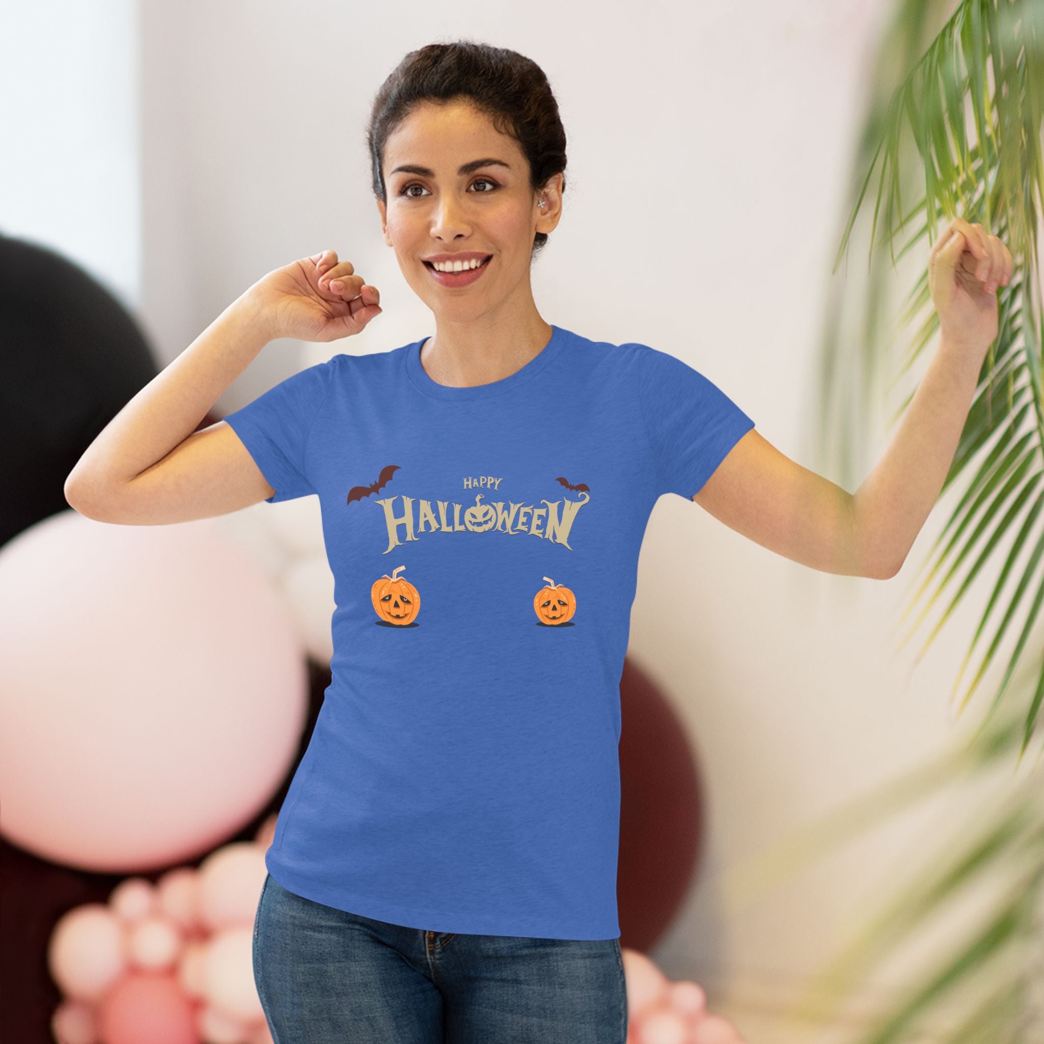 Halloween with Pumpkins | Women's Triblend Tee