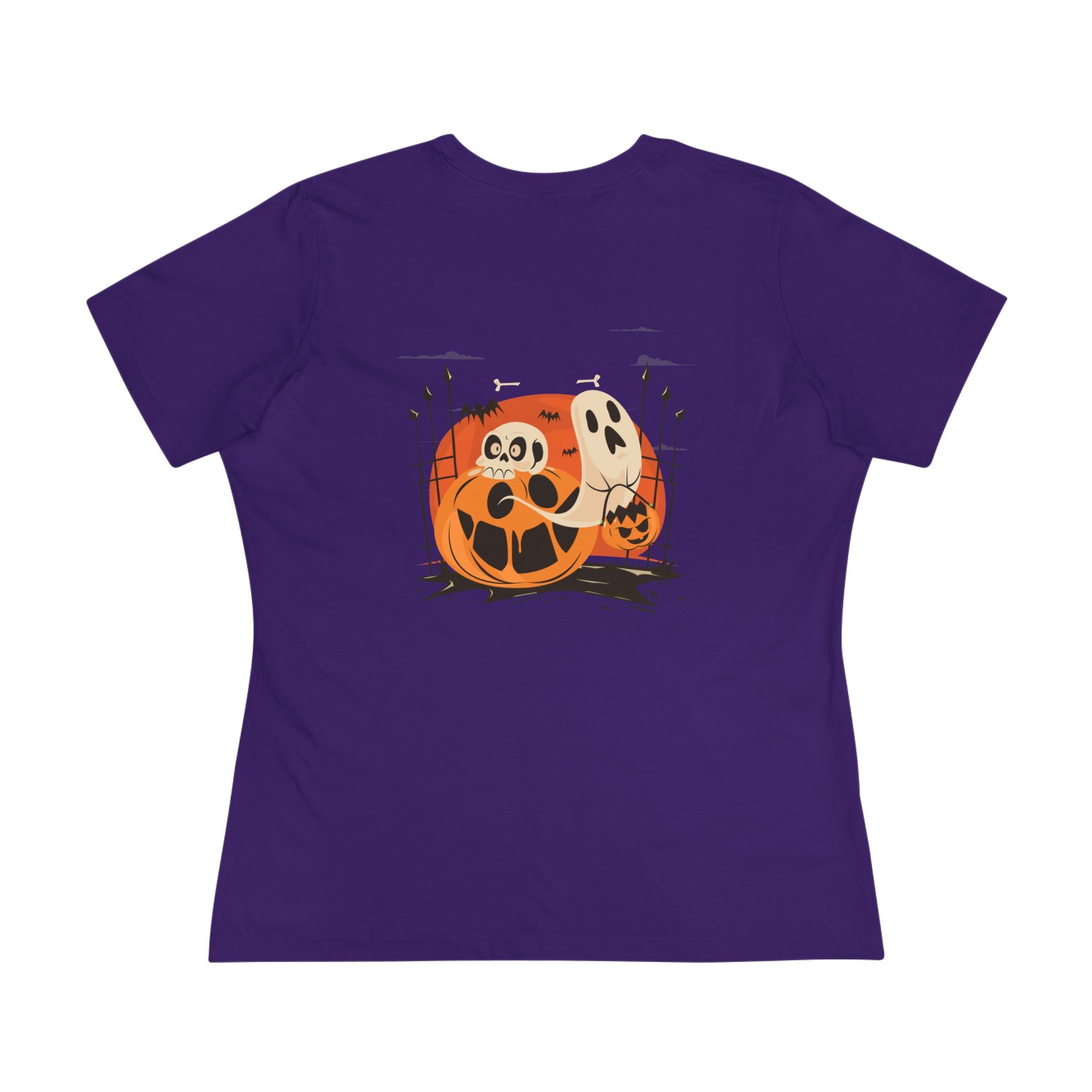Halloween with Pumpkins | Women's Cotton Tee