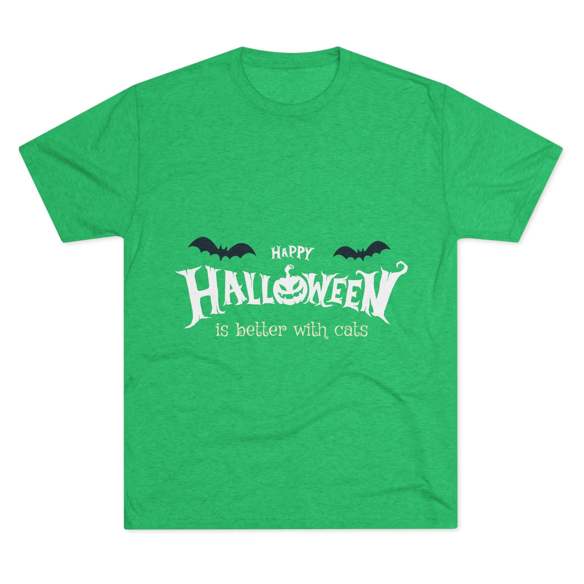 Halloween with Witch's Cats | Unisex Tri-Blend Crew Tee