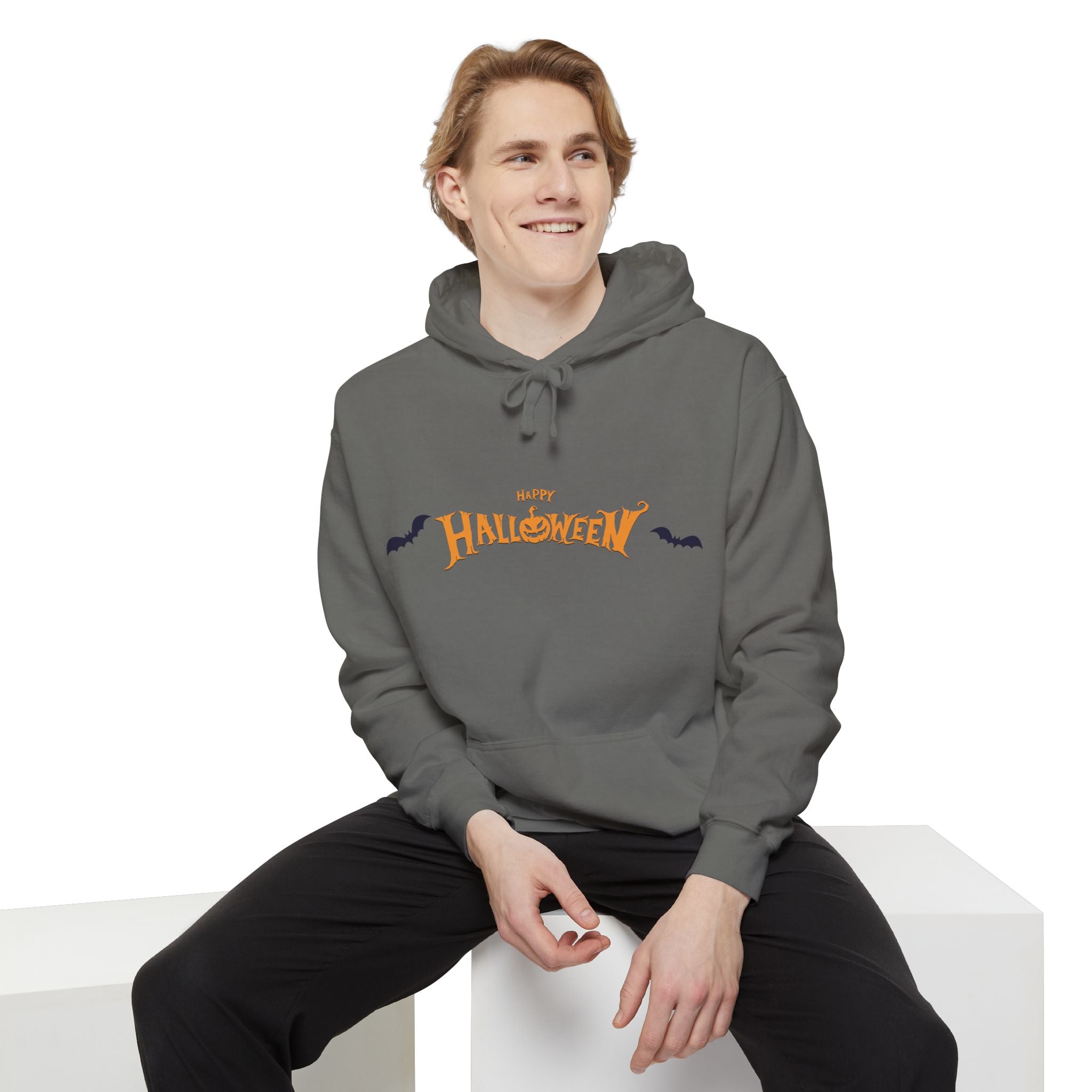 Halloween with Bats | Unisex Garment-Dyed Hoodie