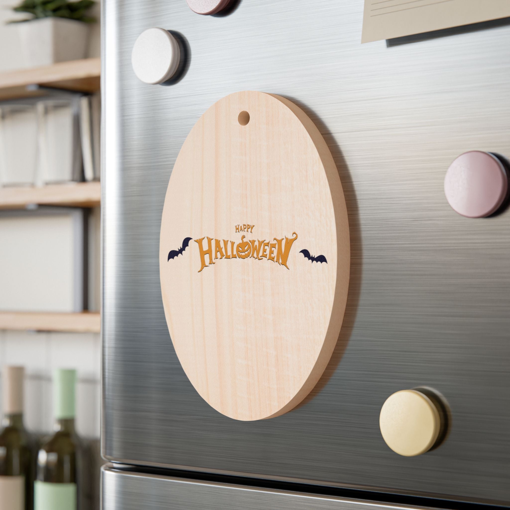 Halloween with Bats | Wooden Ornaments