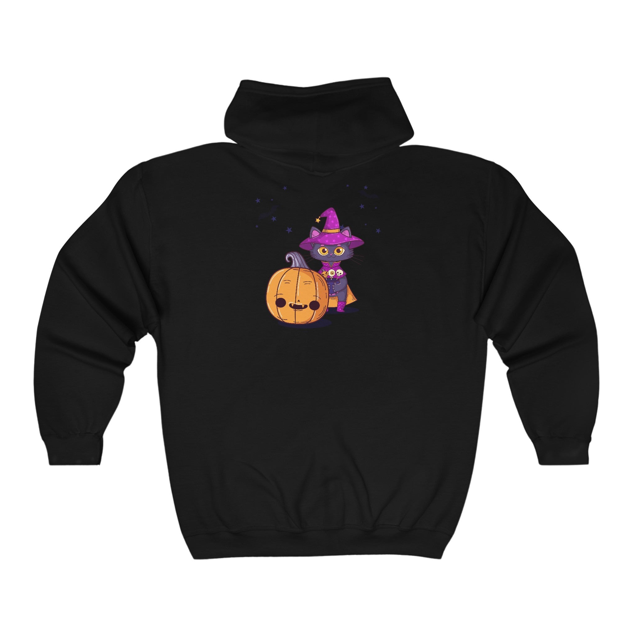 Halloween with Witch's Cats | Unisex Heavy Blend Full Zip Hooded Sweatshirt