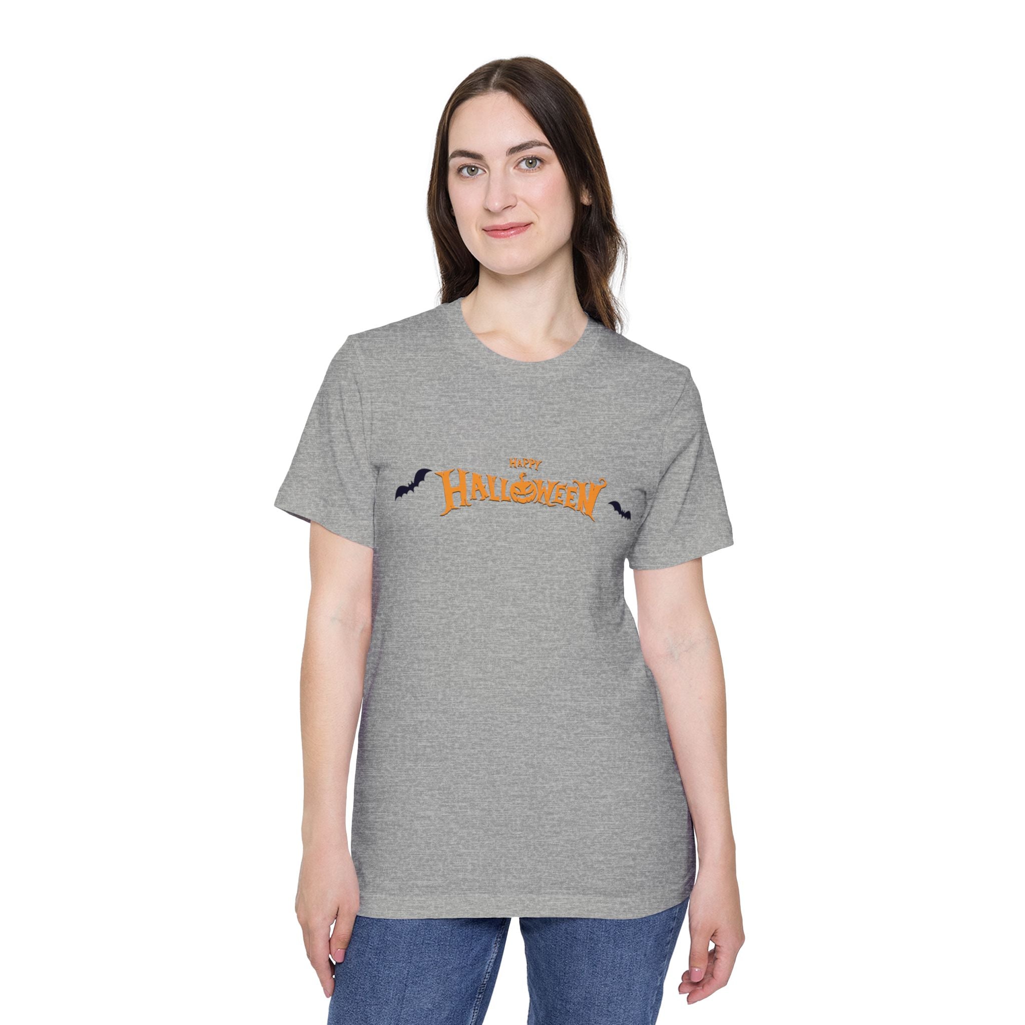 Halloween with Bats | USA-Made Unisex Short-Sleeve Jersey T-Shirt