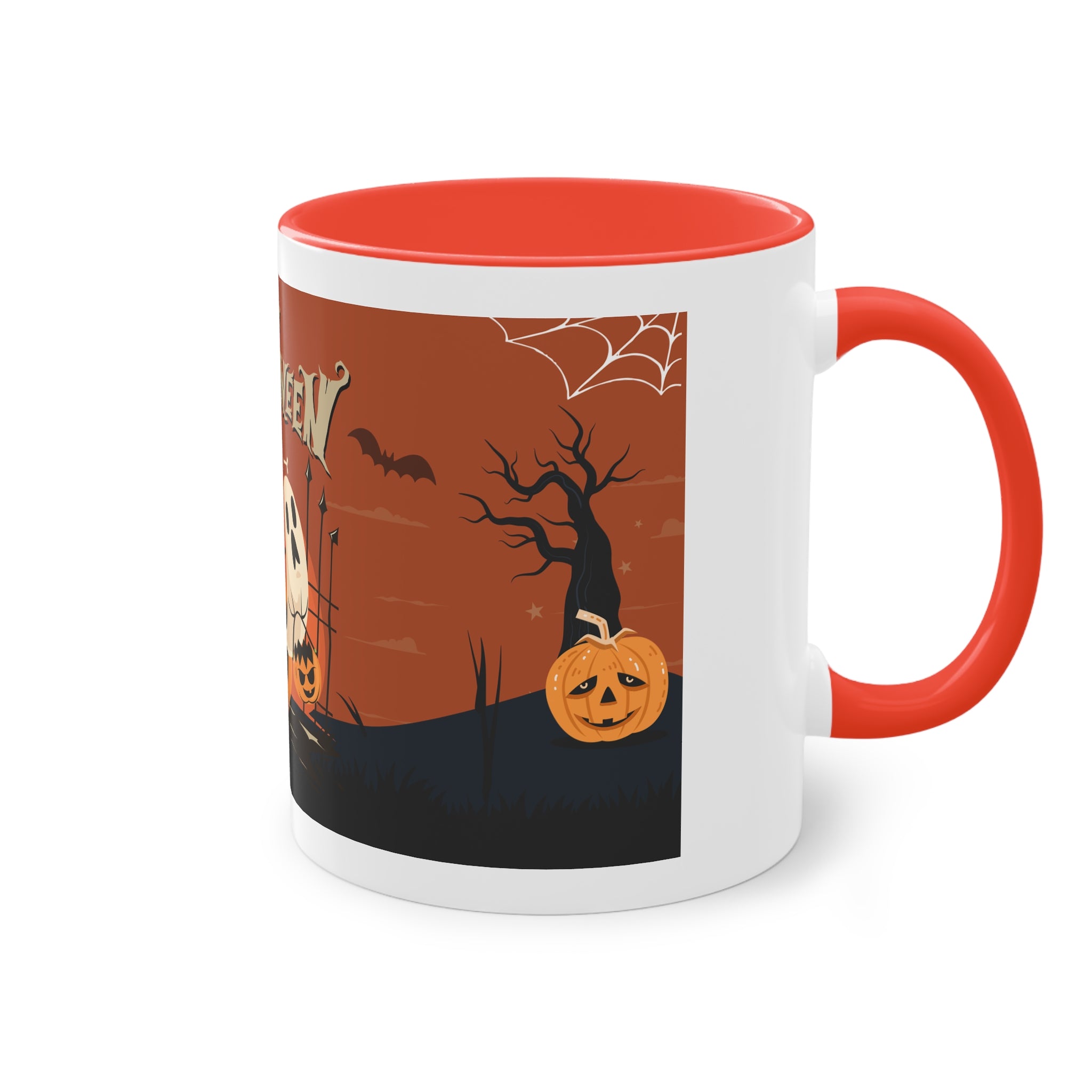 Happy Halloween with Pumpkin | Two-Tone Coffee Mug