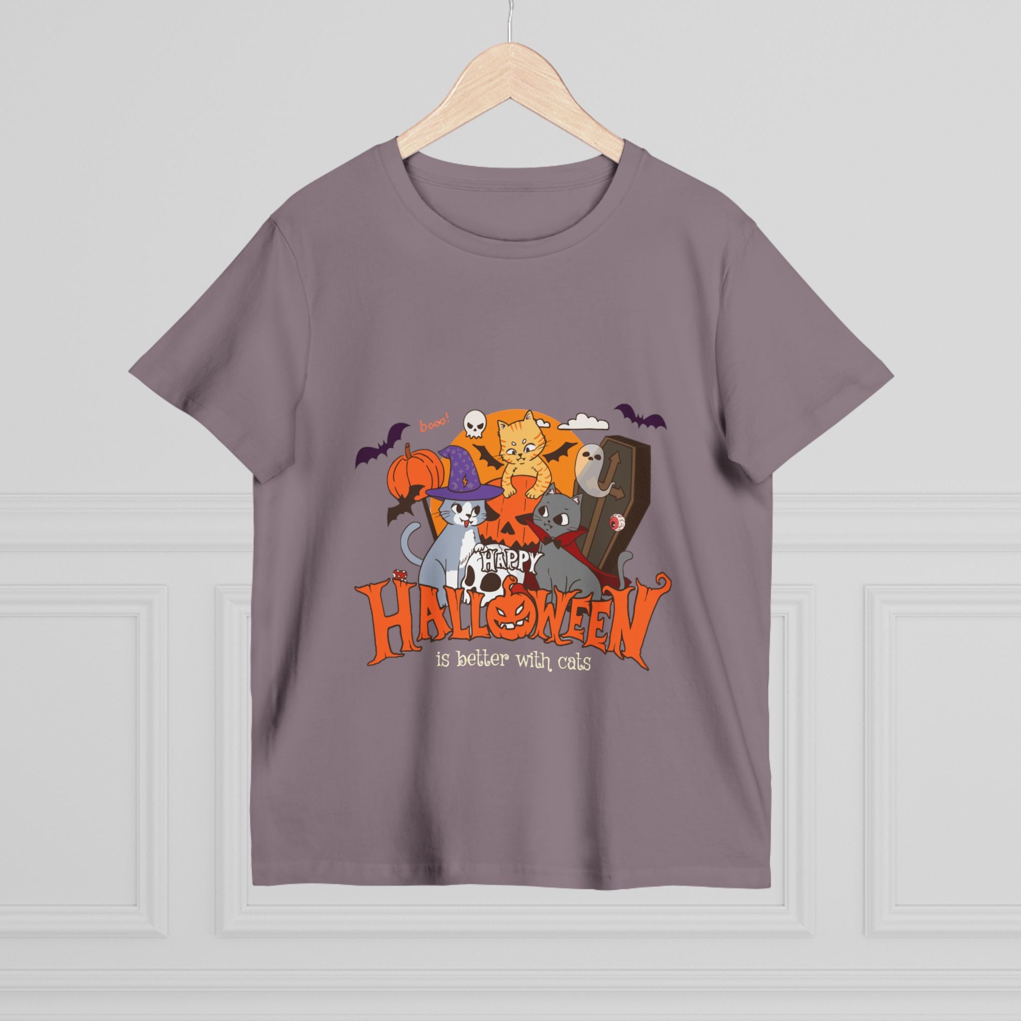 Halloween is Better with Cats | Women’s Maple Tee