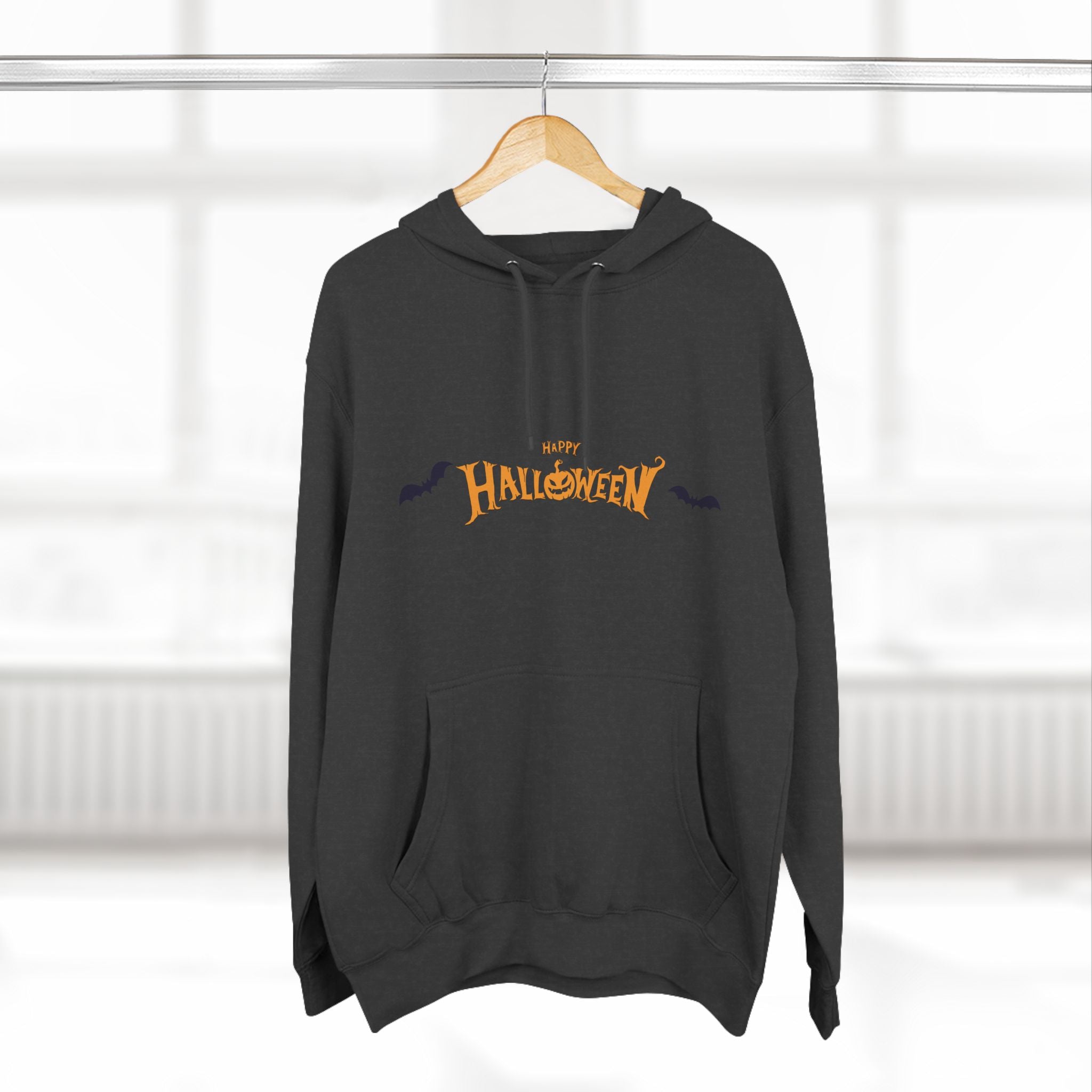 Halloween with Bats | Three-Panel Fleece Hoodie