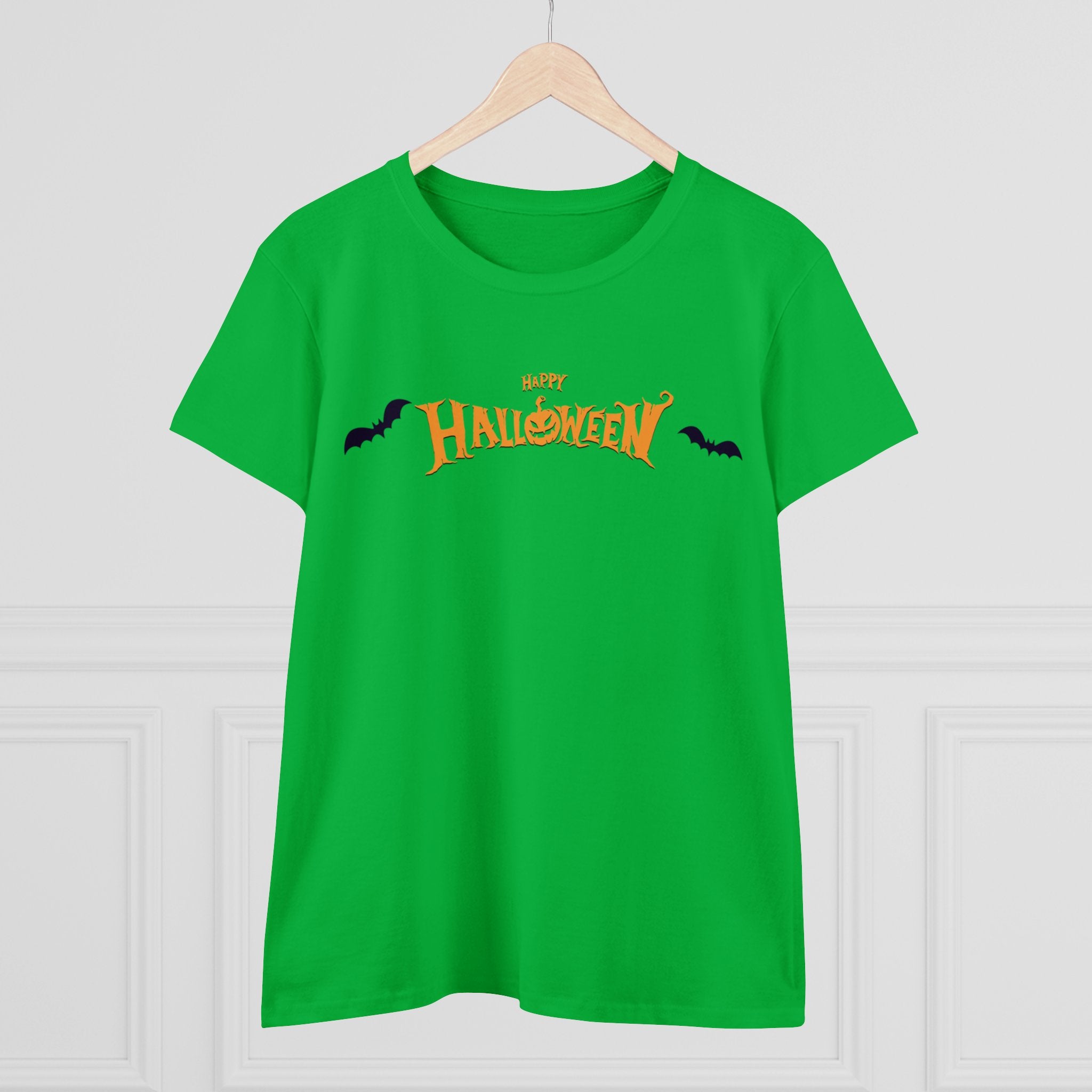 Halloween with Bats | Women's Midweight Cotton Tee