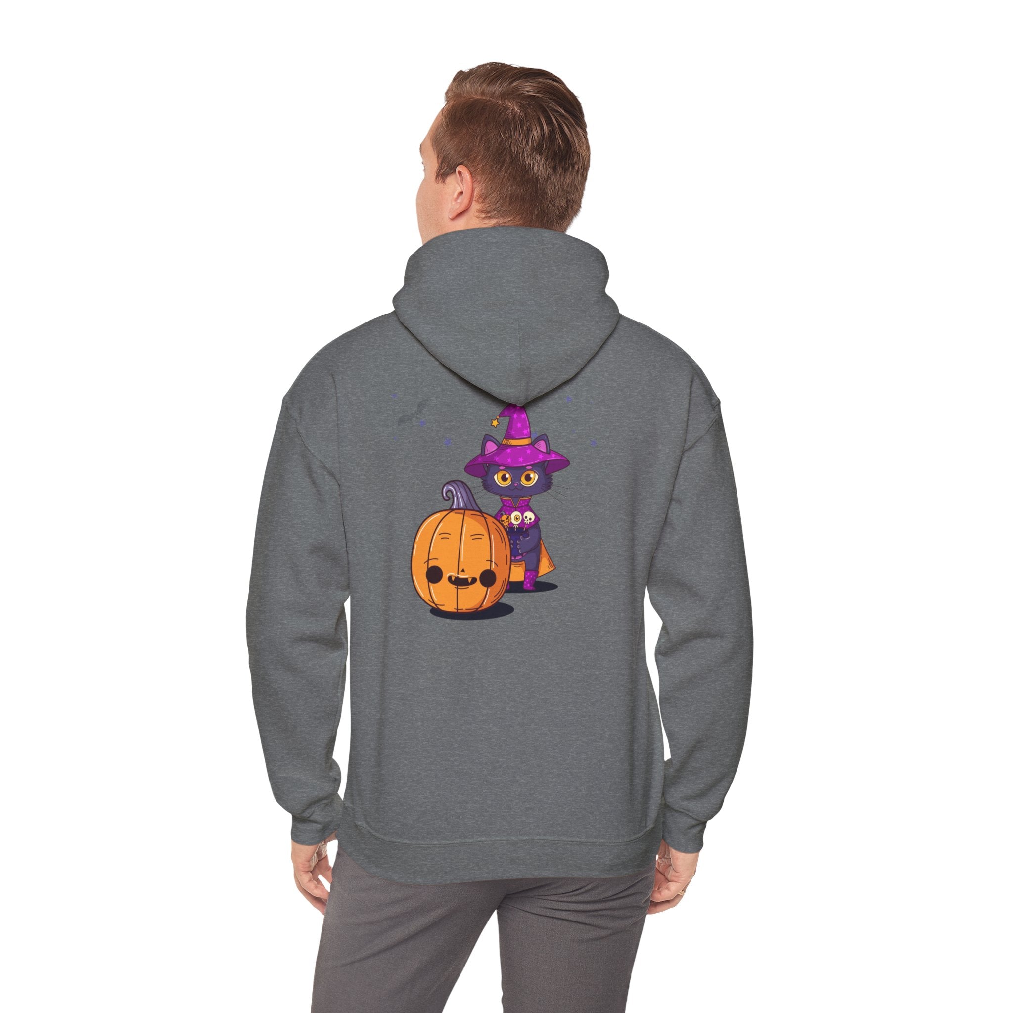 Halloween with Witch's Cats | Unisex Heavy Blend Hooded Sweatshirt