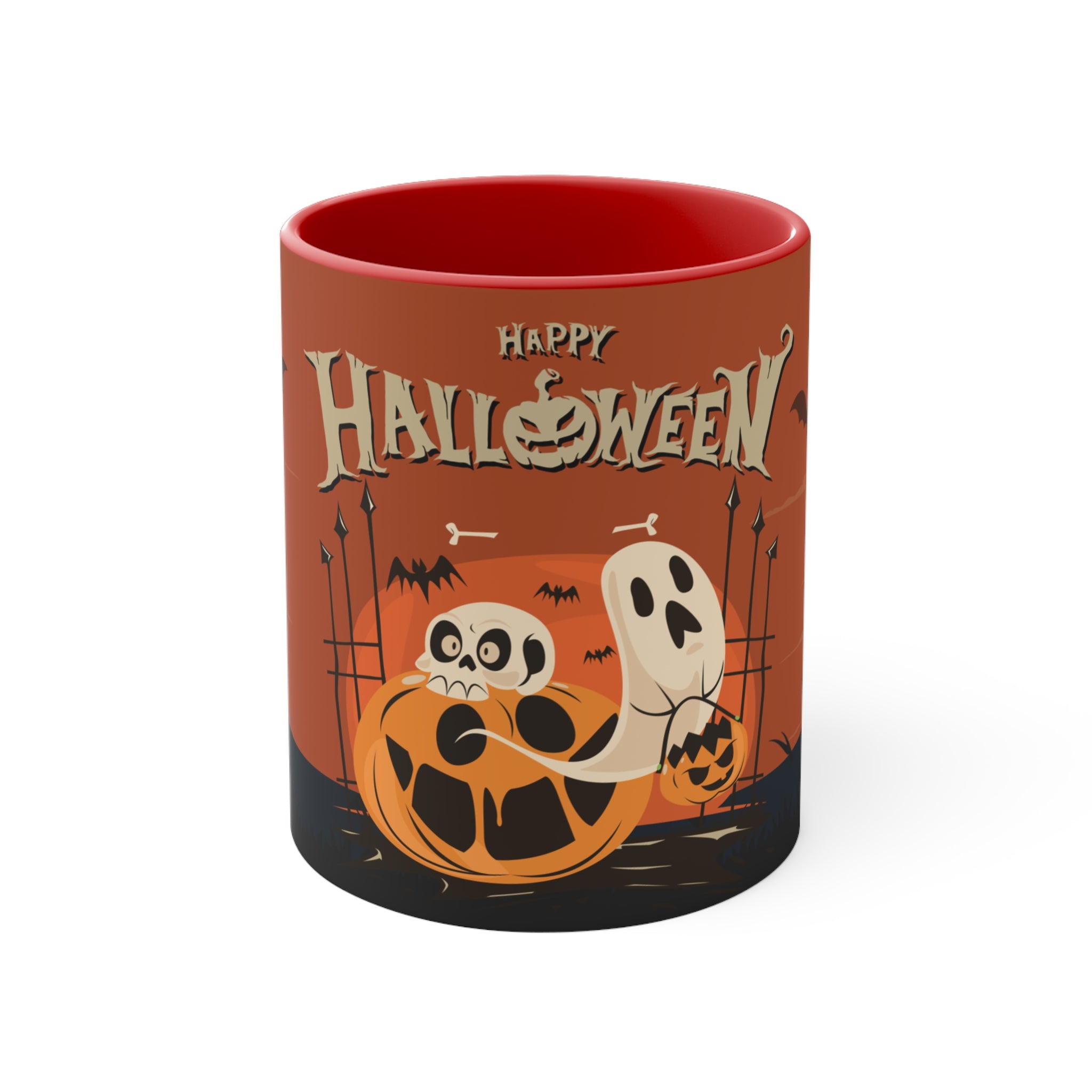 Happy Halloween with Pumpkin | Colorful Accent Mugs