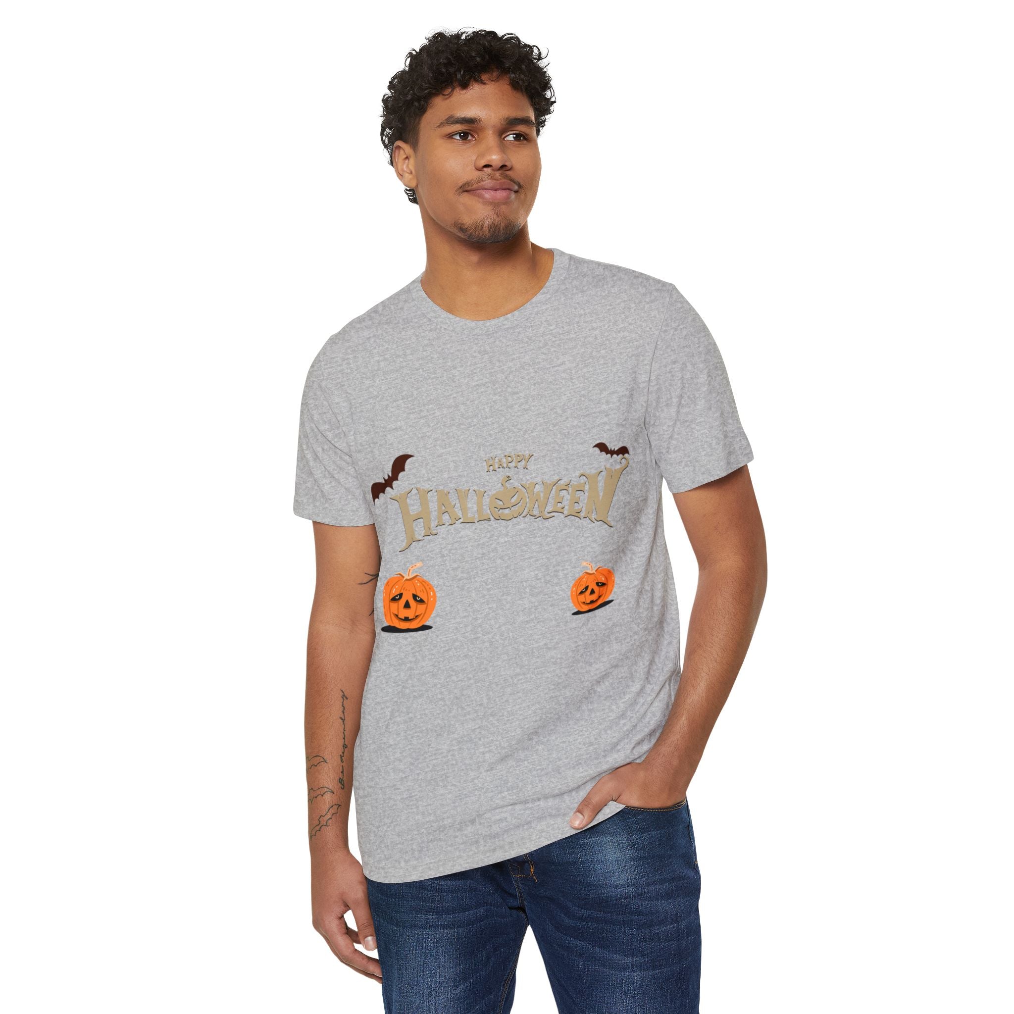 Halloween with Pumpkins | Unisex Recycled Organic T-Shirt