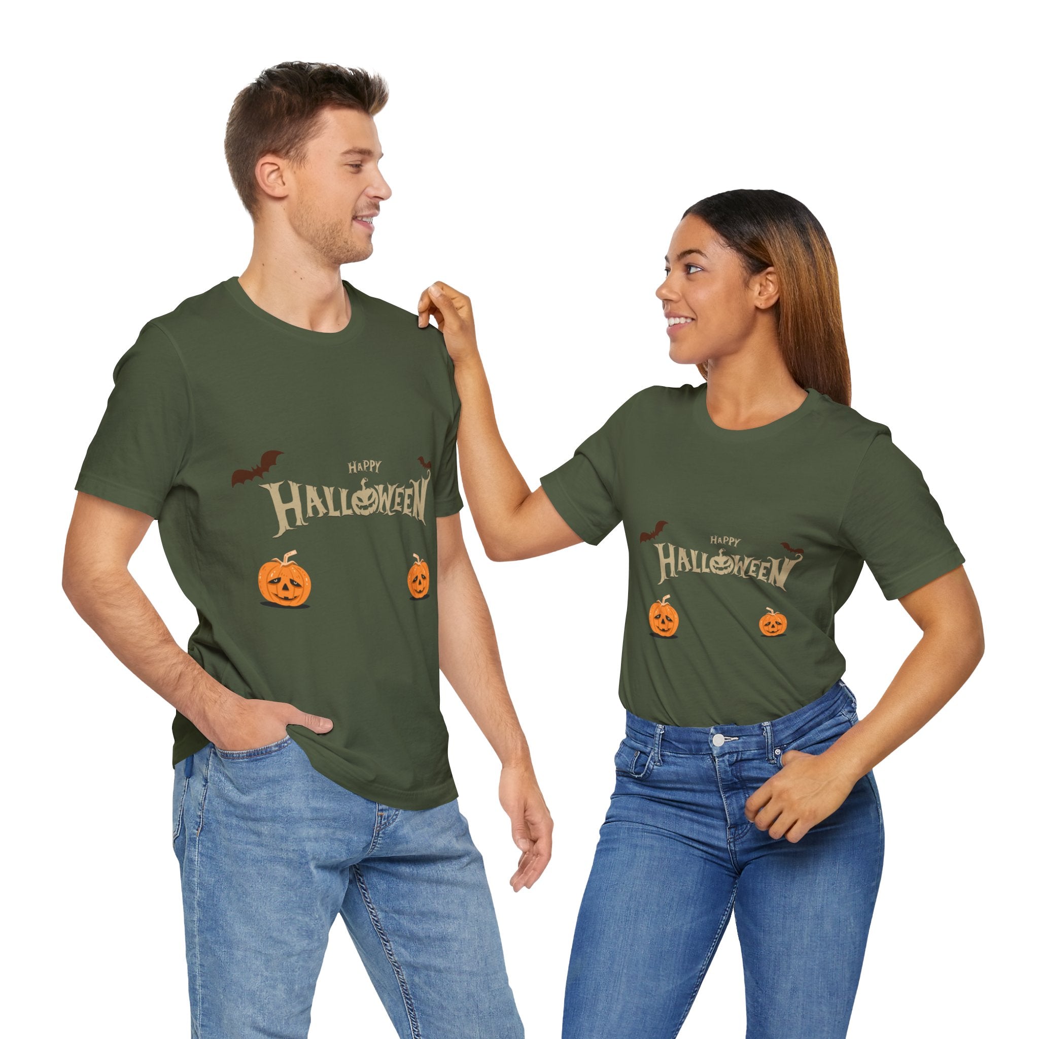 Halloween with Pumpkins | Unisex Jersey Short Sleeve Tee