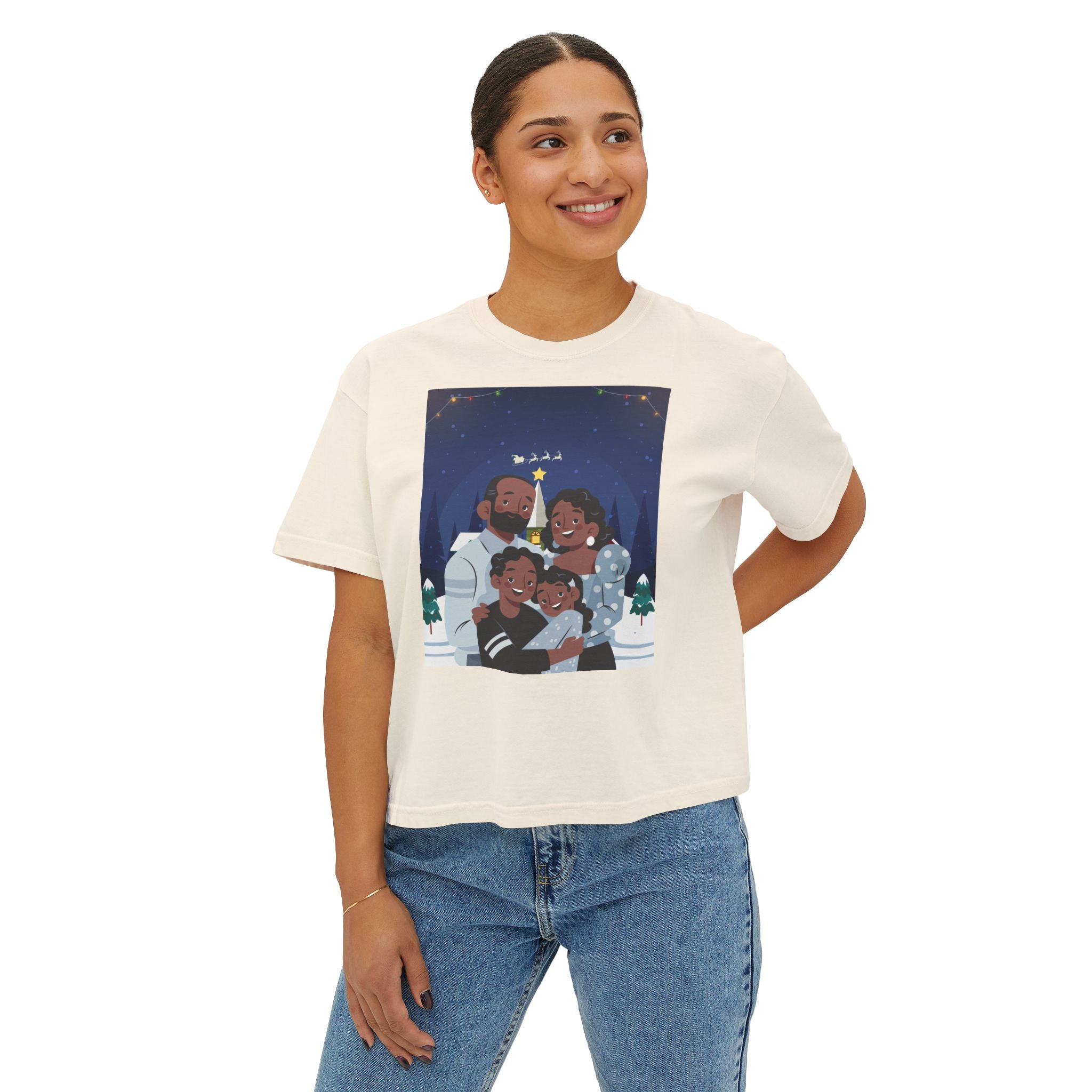 HAPPY CHRISTMAS DAY Women's Boxy Tee