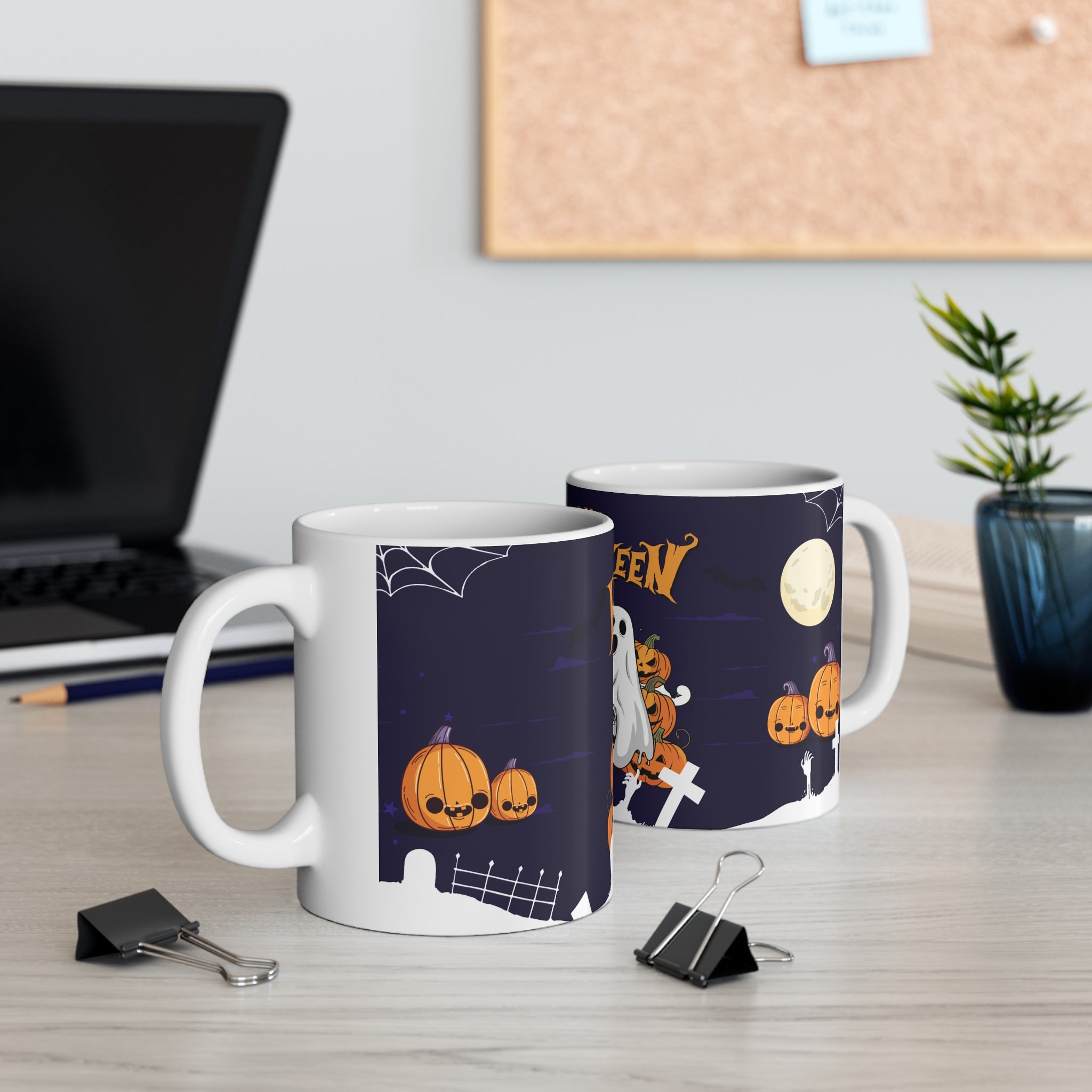 Halloween is Better with Skeleton | Ceramic Coffee Cups