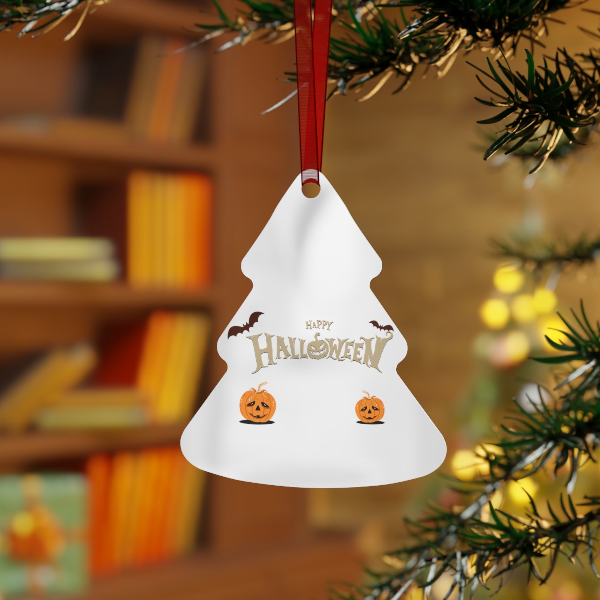 Happy Halloween with Pumpkin | Metal Ornaments