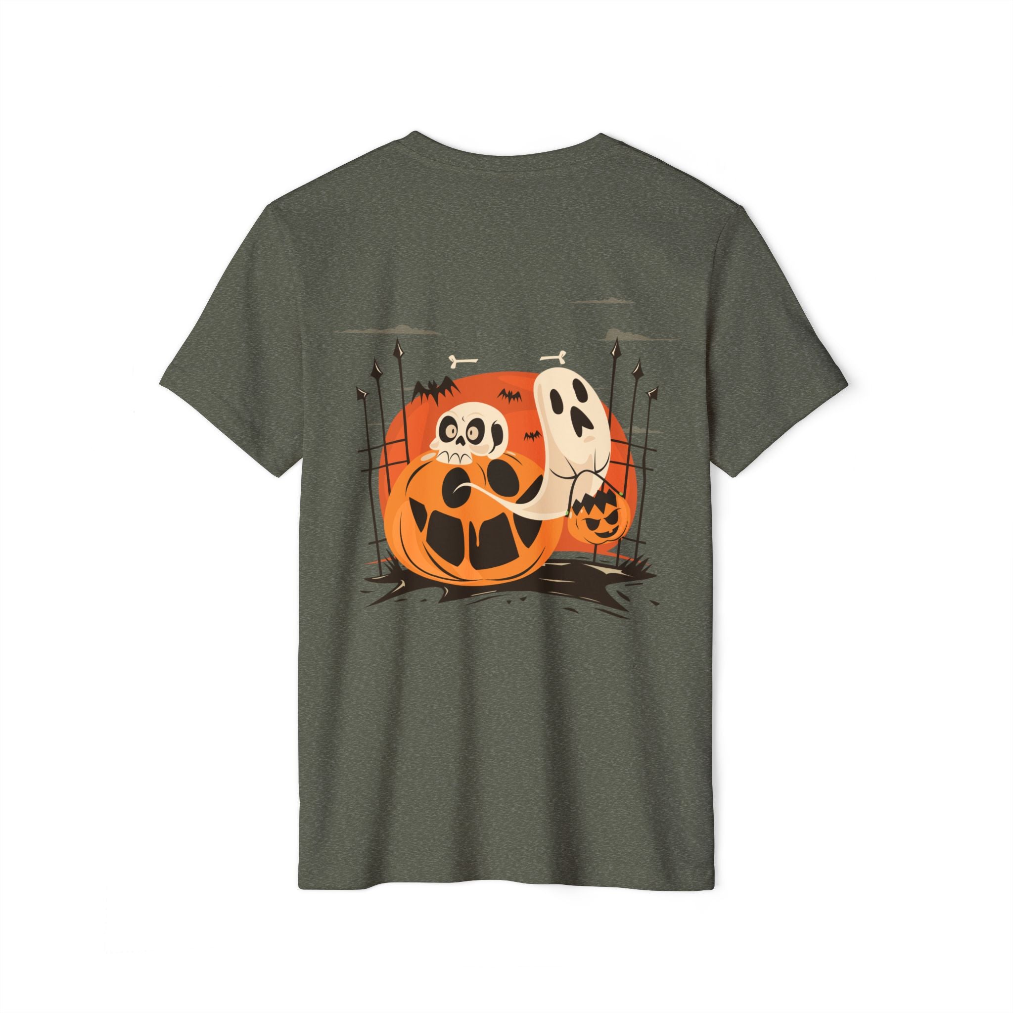 Halloween with Pumpkins | Unisex Recycled Organic T-Shirt