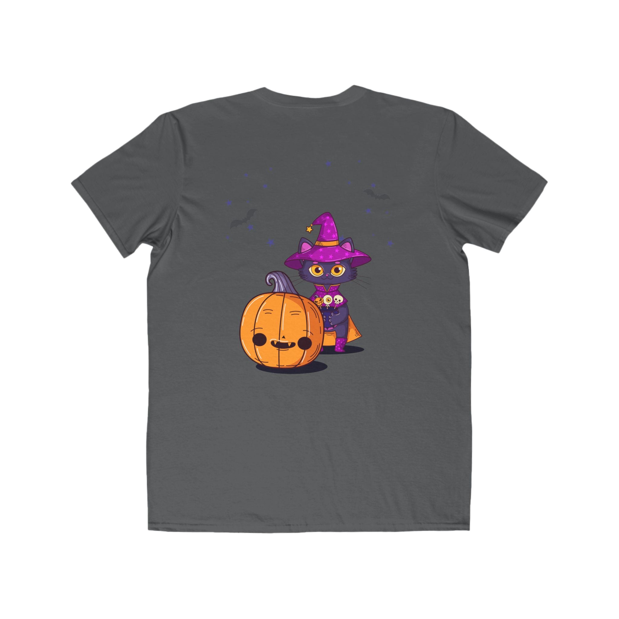 Halloween with Witch's Cats | Men's Lightweight Fashion Tee