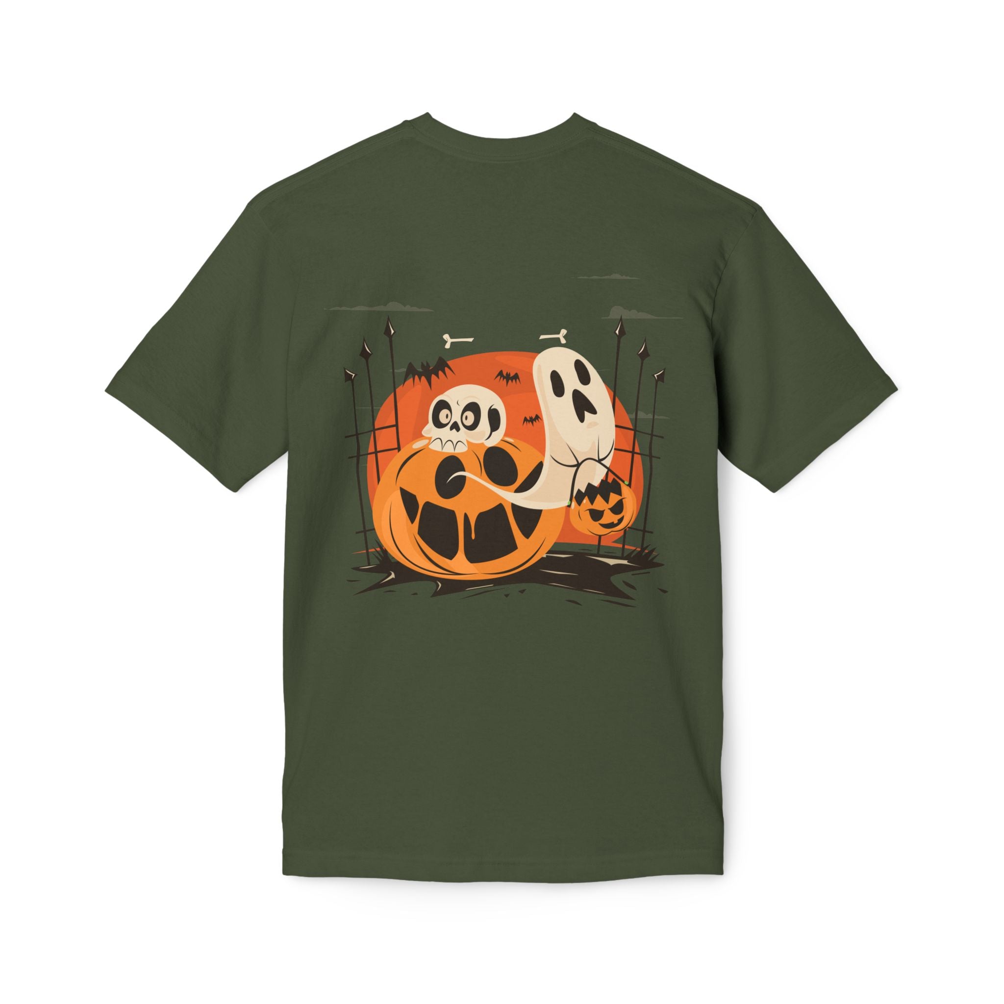 Halloween with Pumpkins | Unisex Midweight T-shirt, Made in US