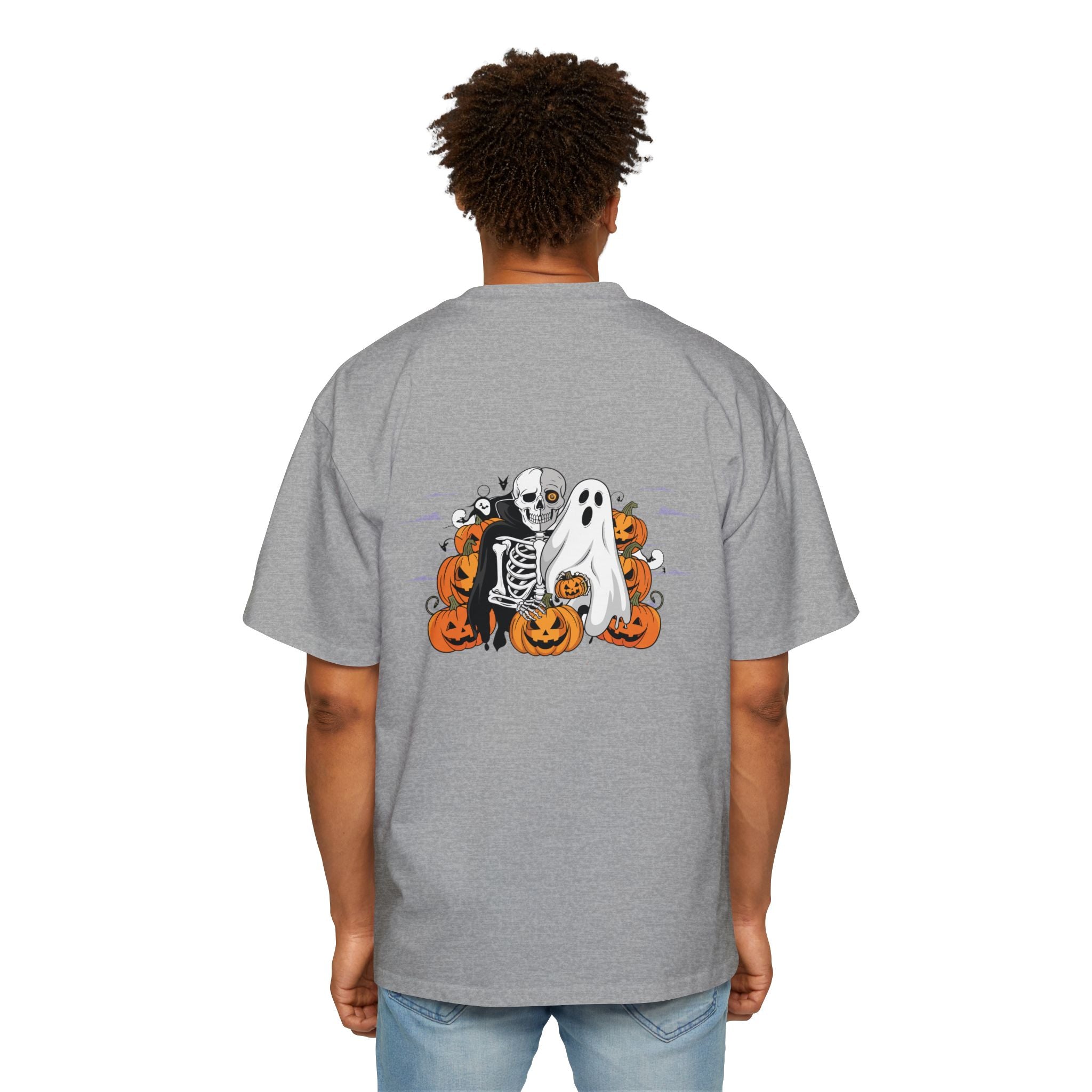 Halloween with Bats | Men's Heavy Oversized Tee