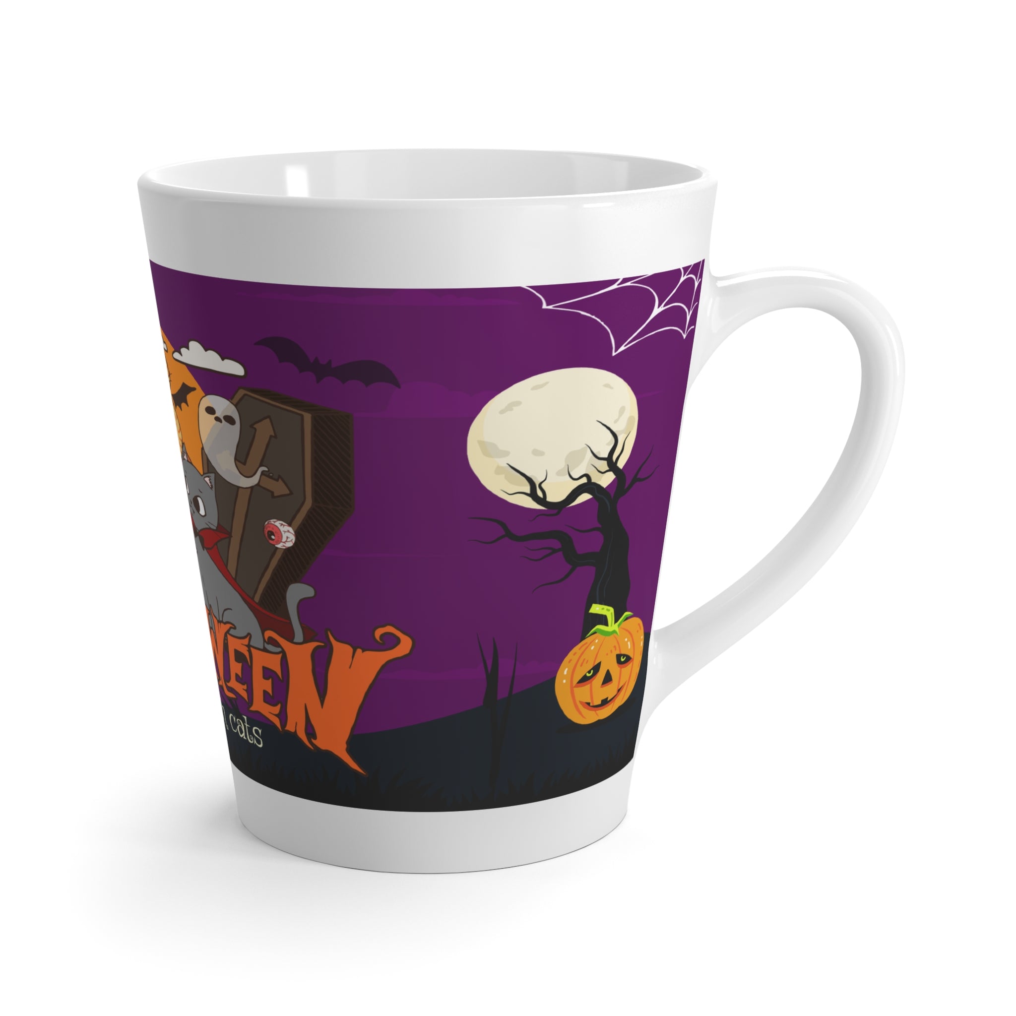 Happy Halloween is Better with Cats | Latte Mug