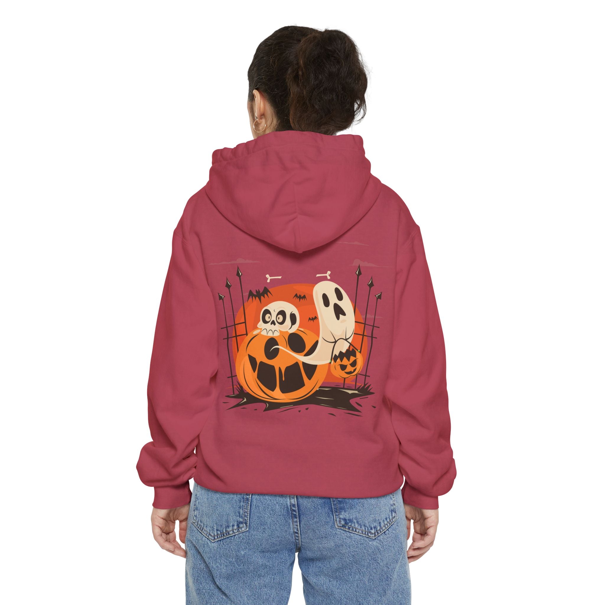 Halloween with Pumpkins | Unisex Garment-Dyed Hoodie