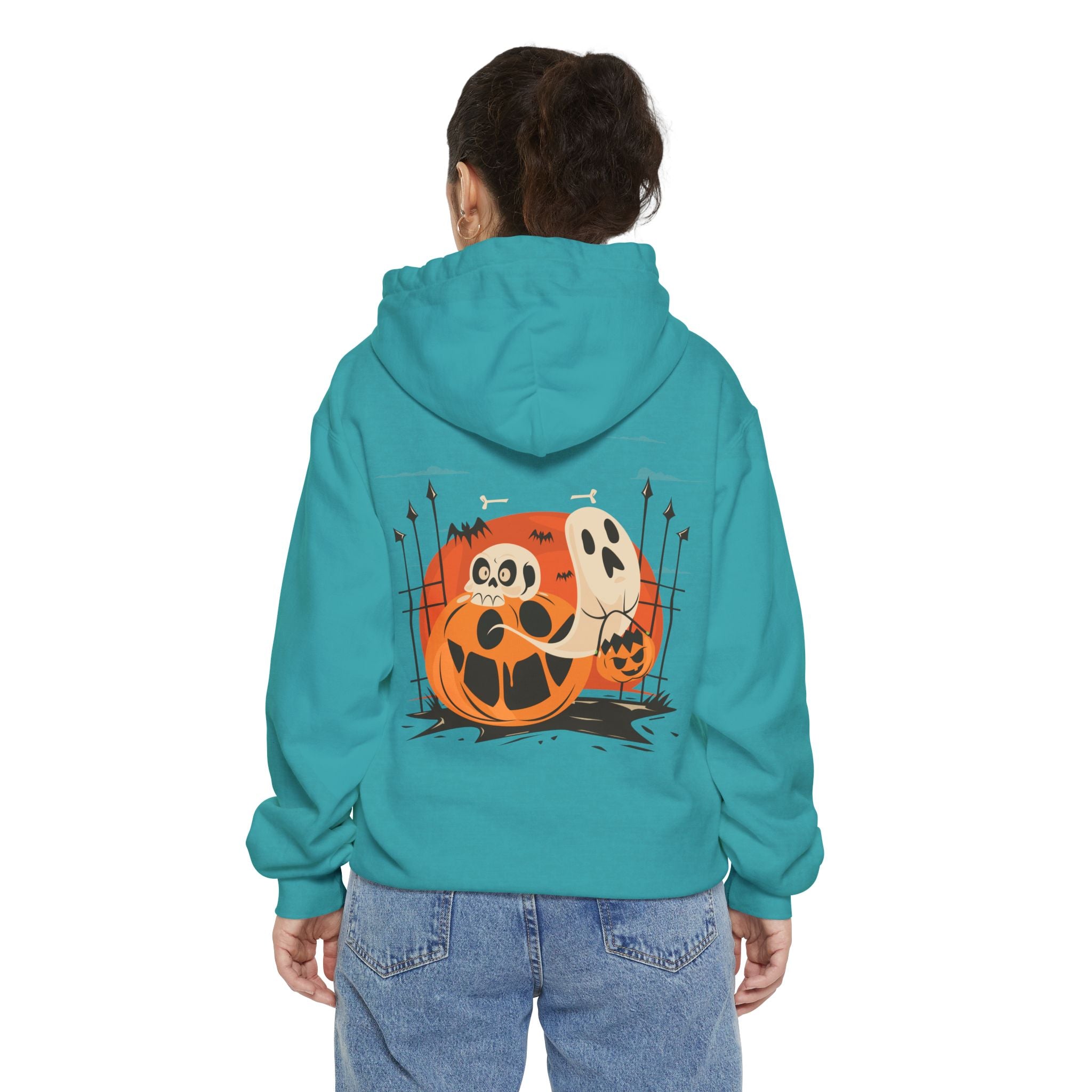 Halloween with Pumpkins | Unisex Garment-Dyed Hoodie