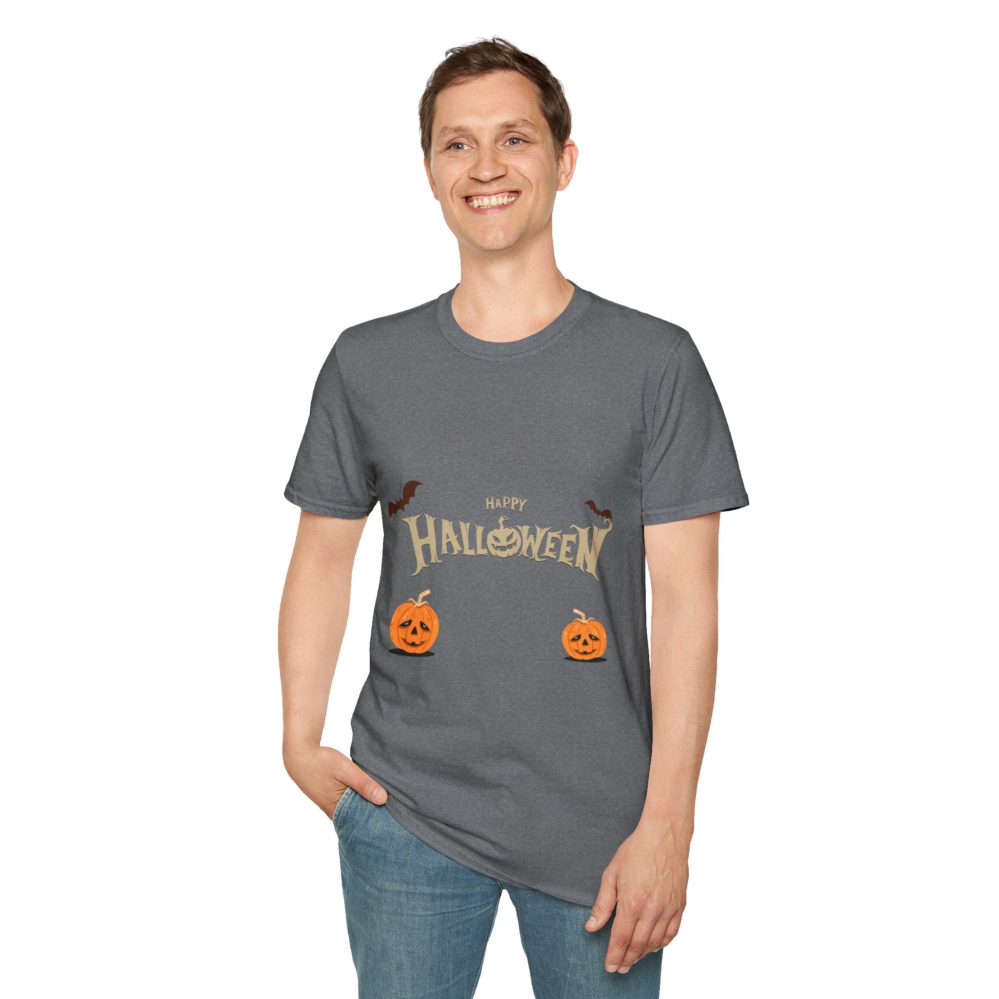 Halloween with Pumpkins | Unisex Softstyle T-Shirt