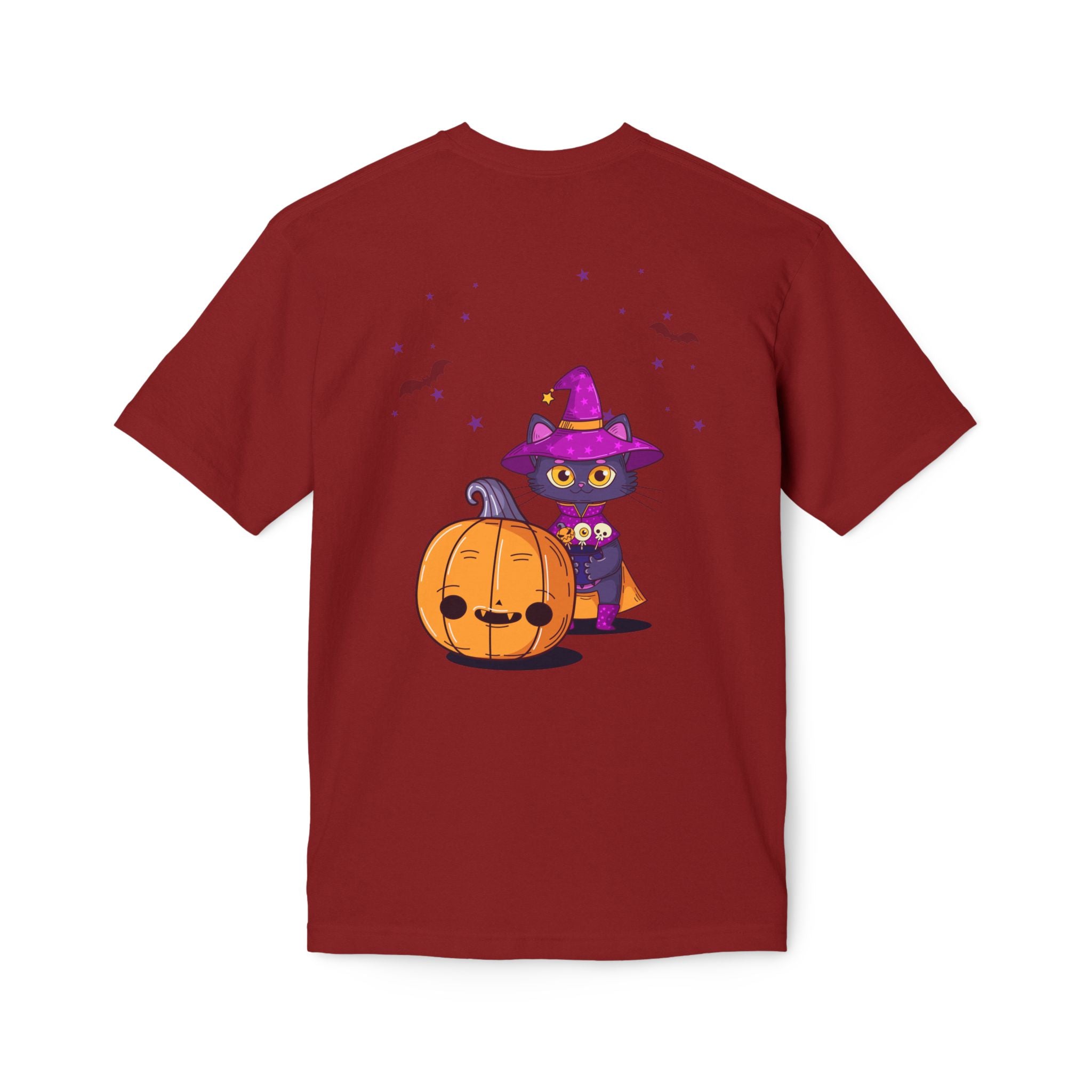 Halloween with Witch's Cats | Unisex Midweight T-shirt, Made in US