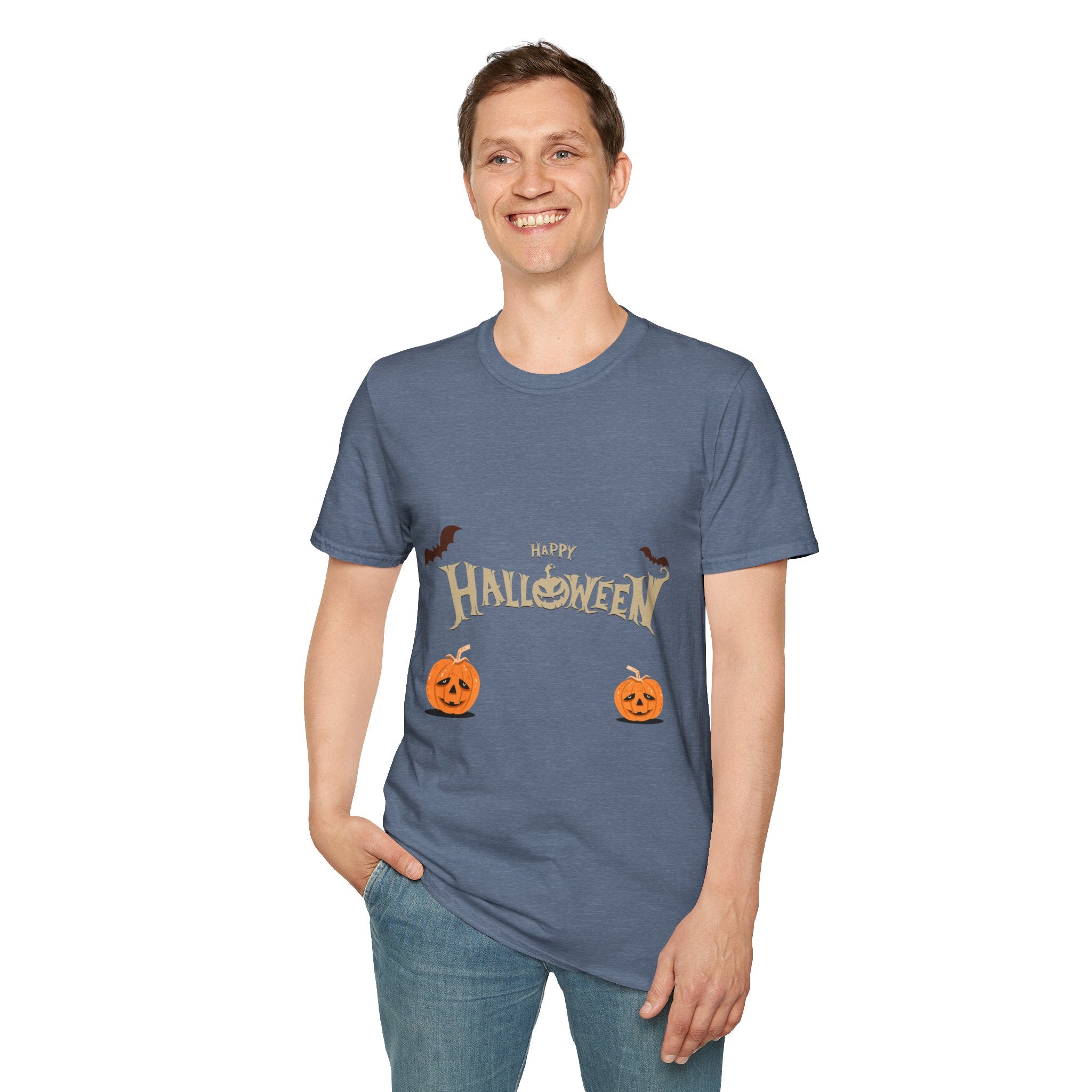 Halloween with Pumpkins | Unisex Softstyle T-Shirt