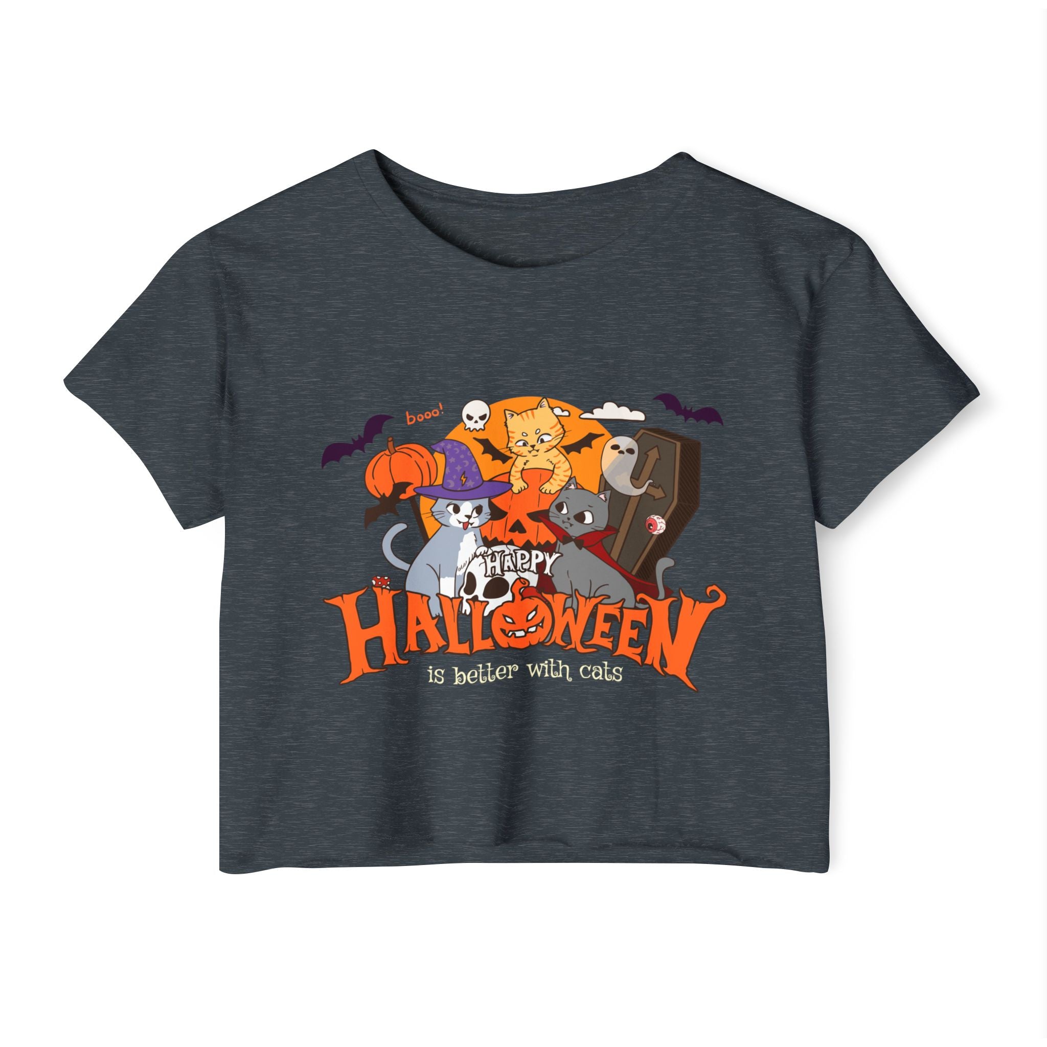 Halloween is Better with Cats | Women's Festival Crop Top