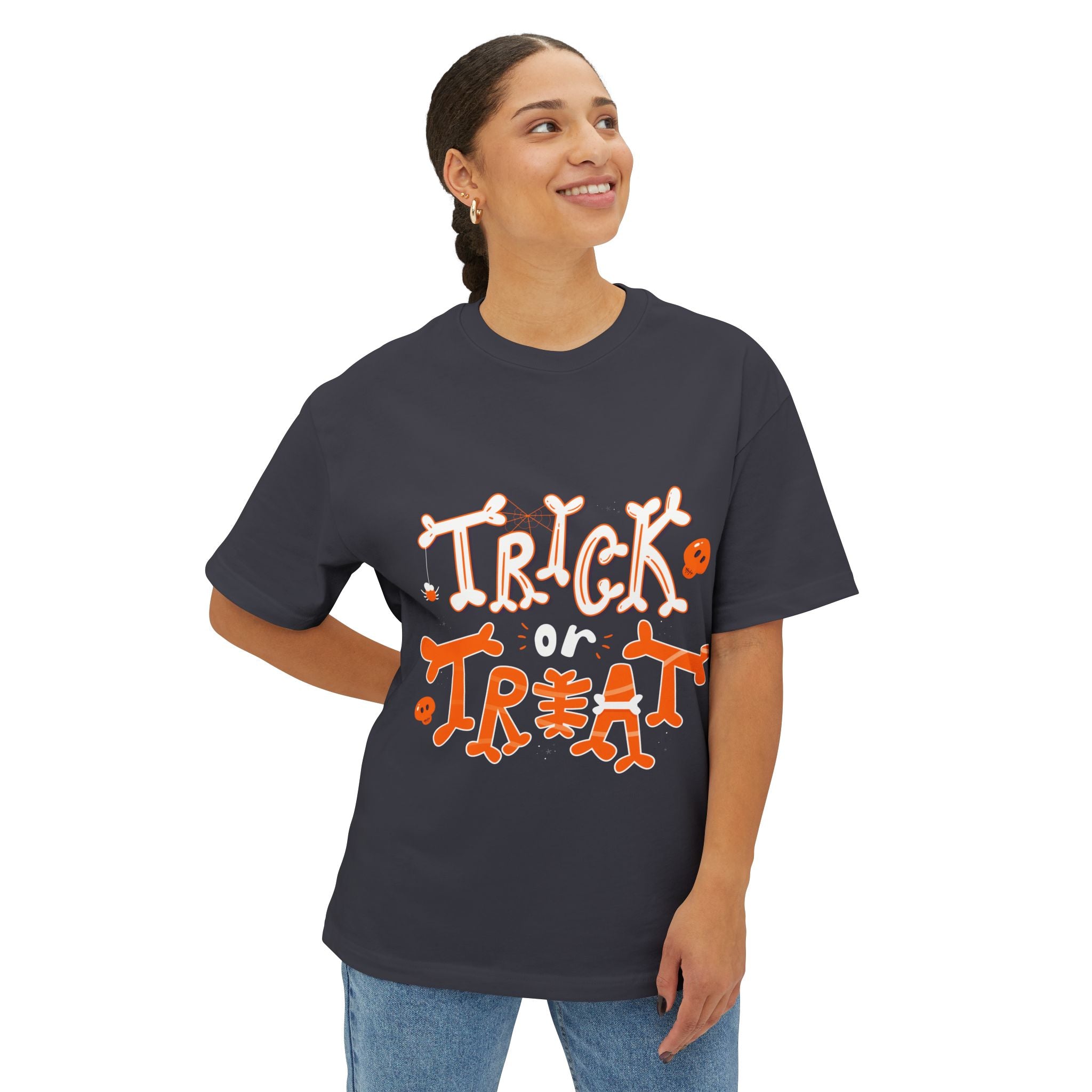 Halloween Trick or Treat | Unisex Oversized Boxy Tee