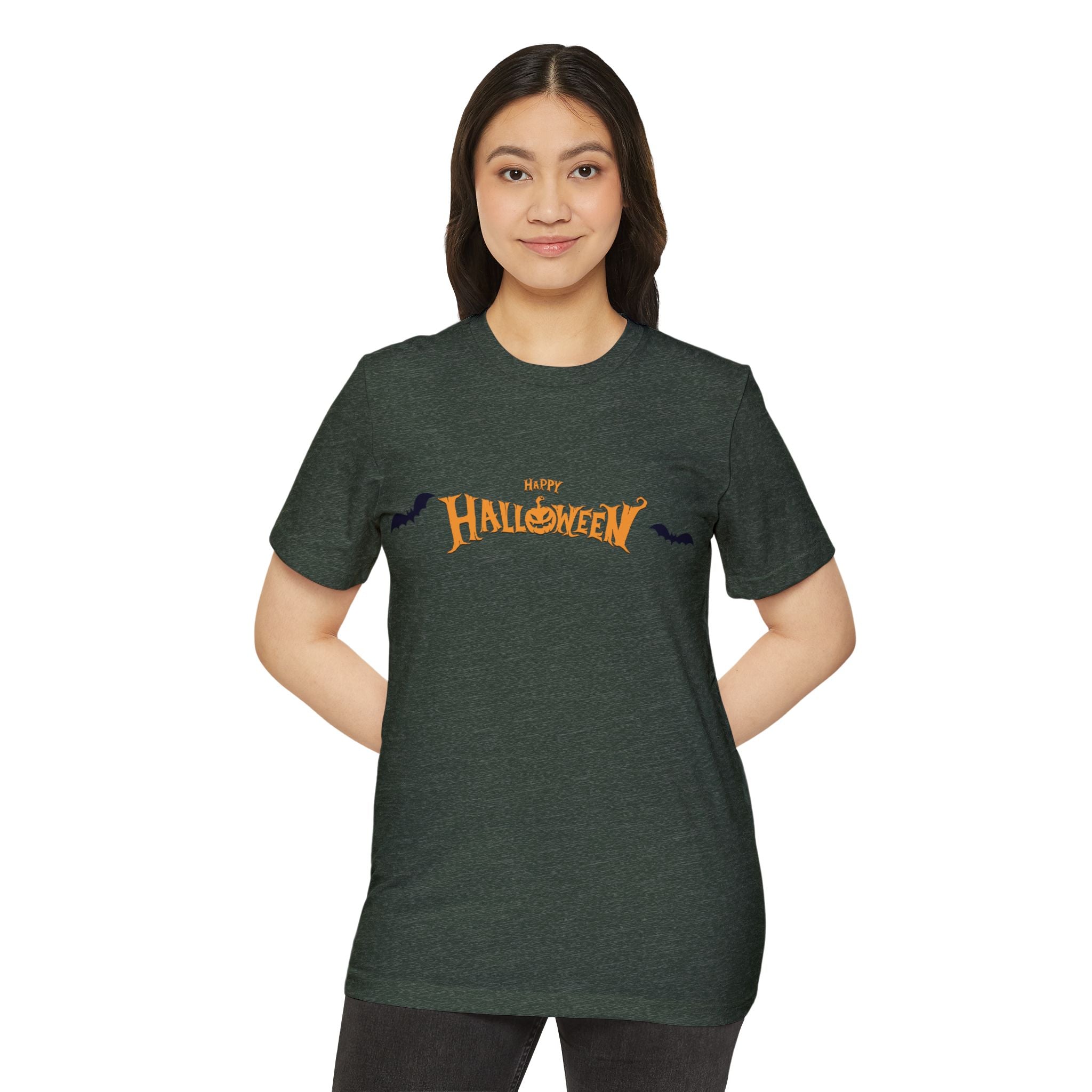 Halloween with Bats | Unisex Recycled Organic T-Shirt
