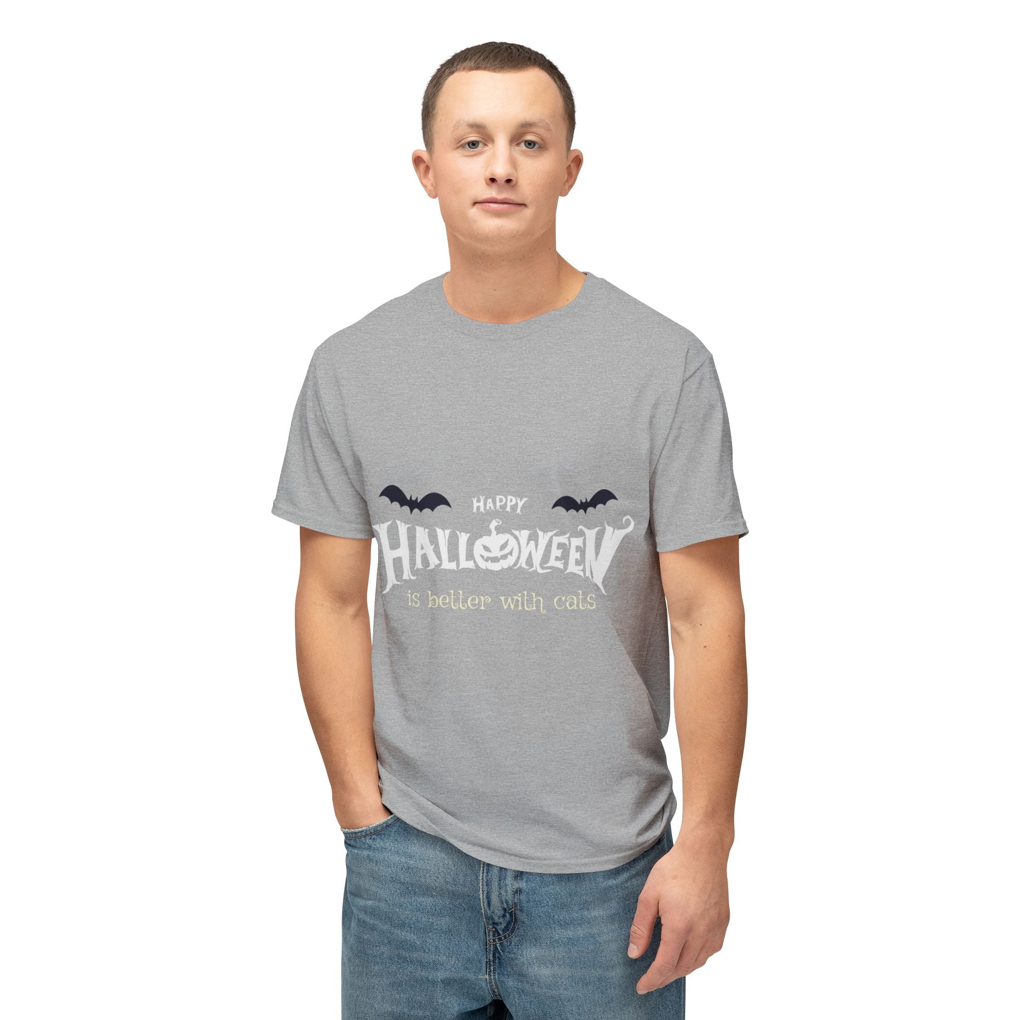 Halloween with Witch's Cats | Unisex HD Cotton™ T-shirt