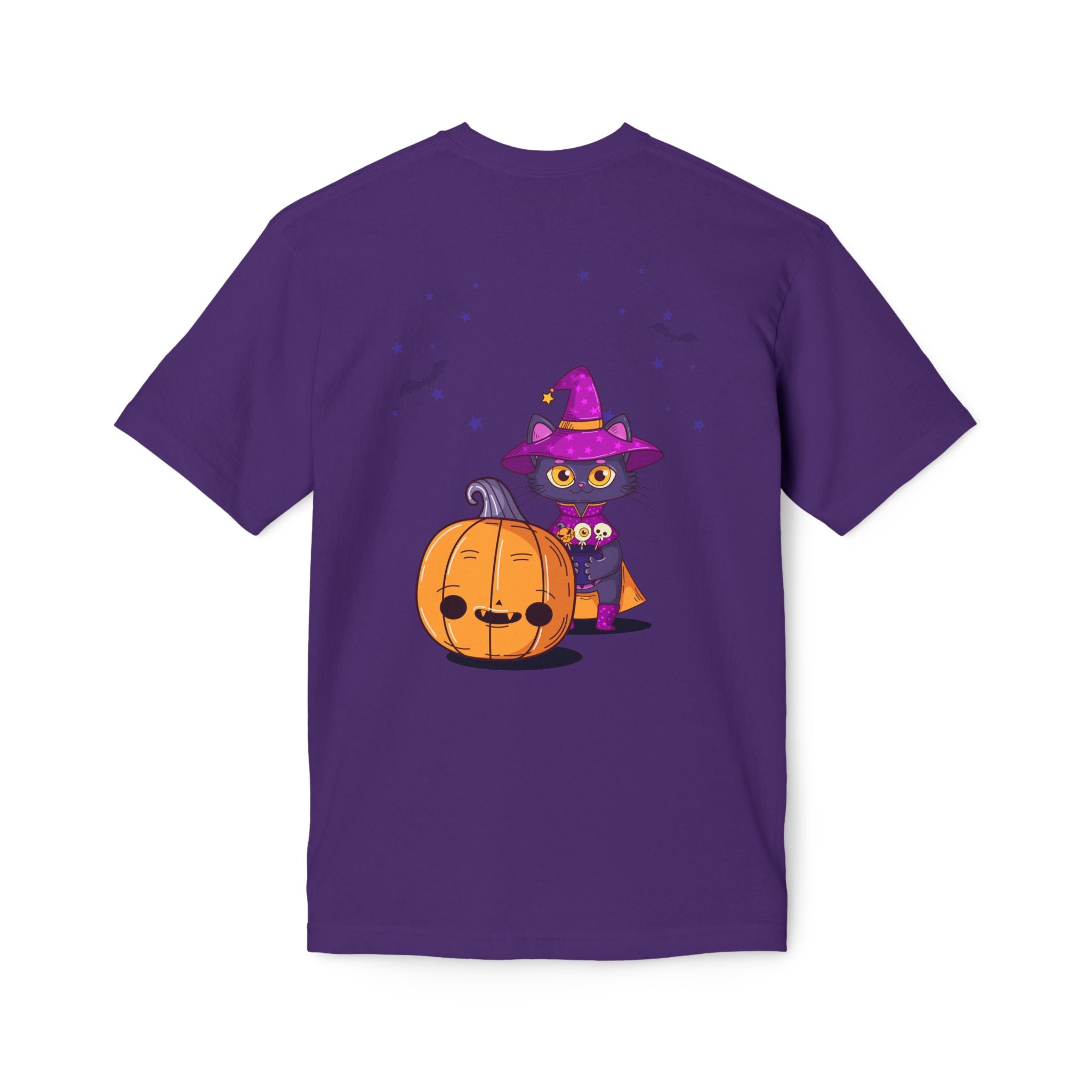 Halloween with Witch's Cats | Unisex Midweight T-shirt, Made in US