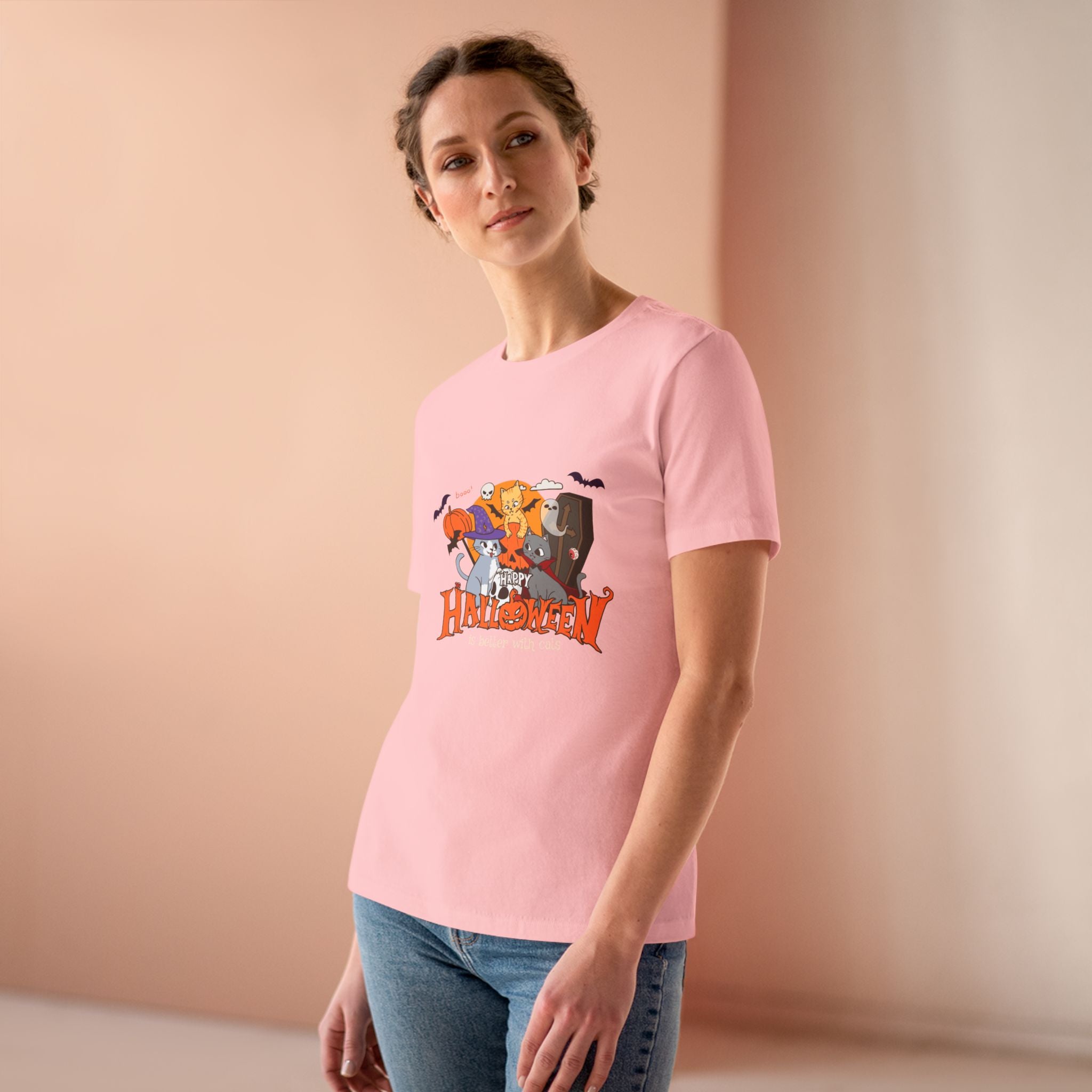 Halloween is Better with Cats | Women's Cotton Tee