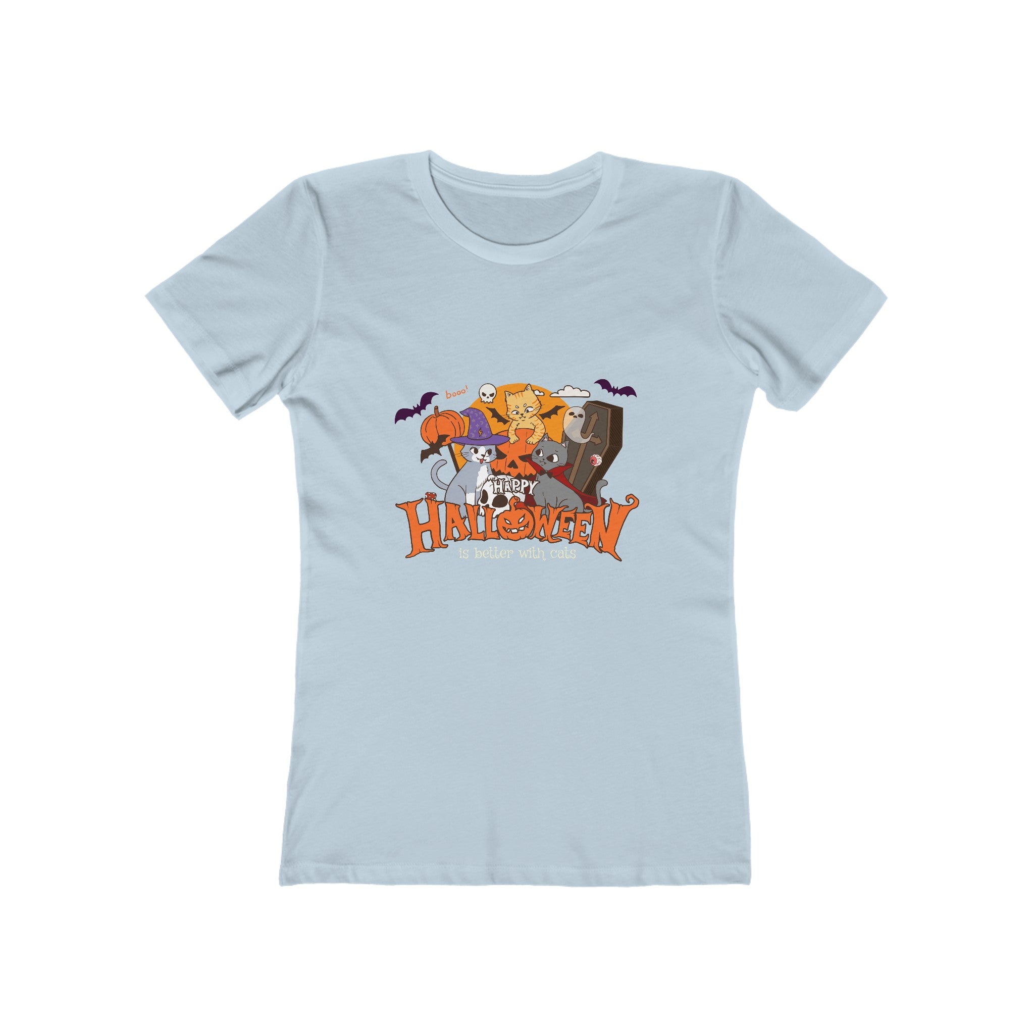 Halloween is Better with Cats | The Boyfriend Tee for Women