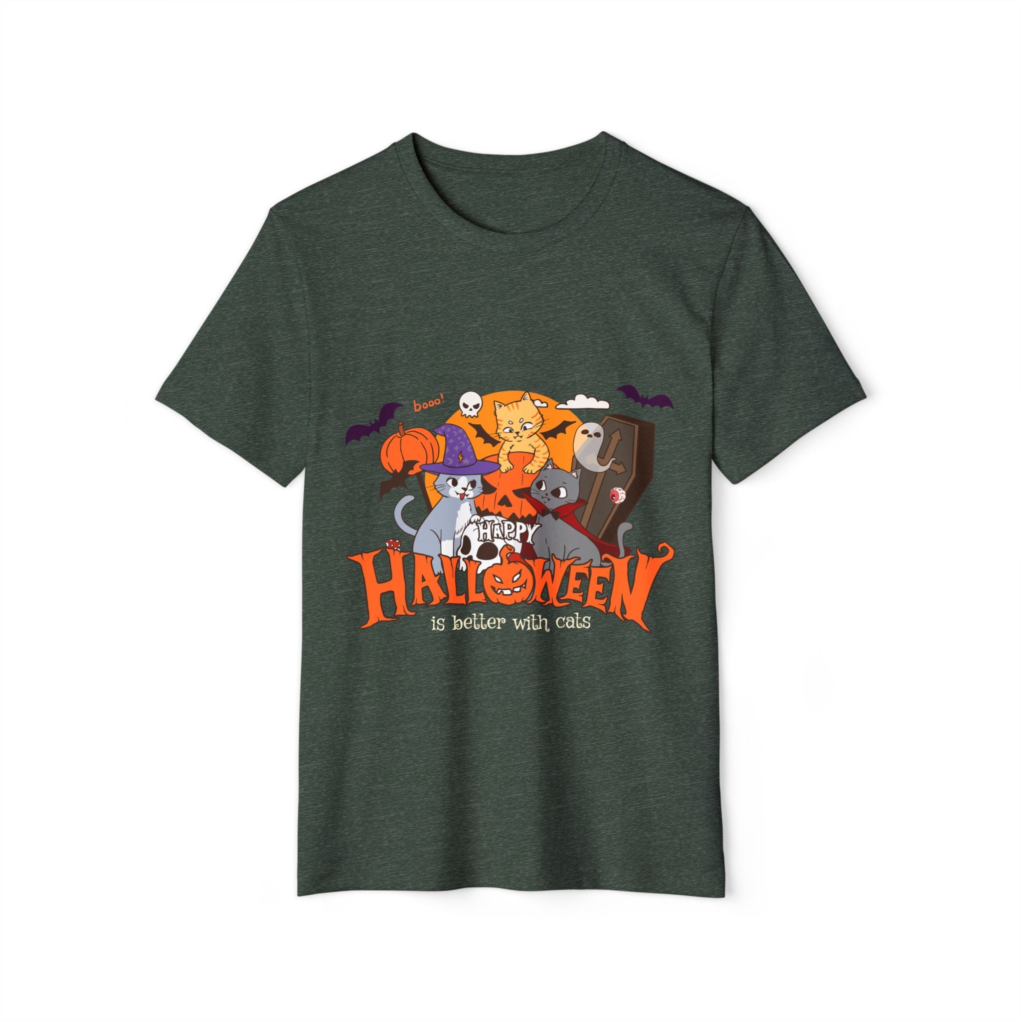 Halloween is Better with Cats | Unisex Recycled Organic T-Shirt