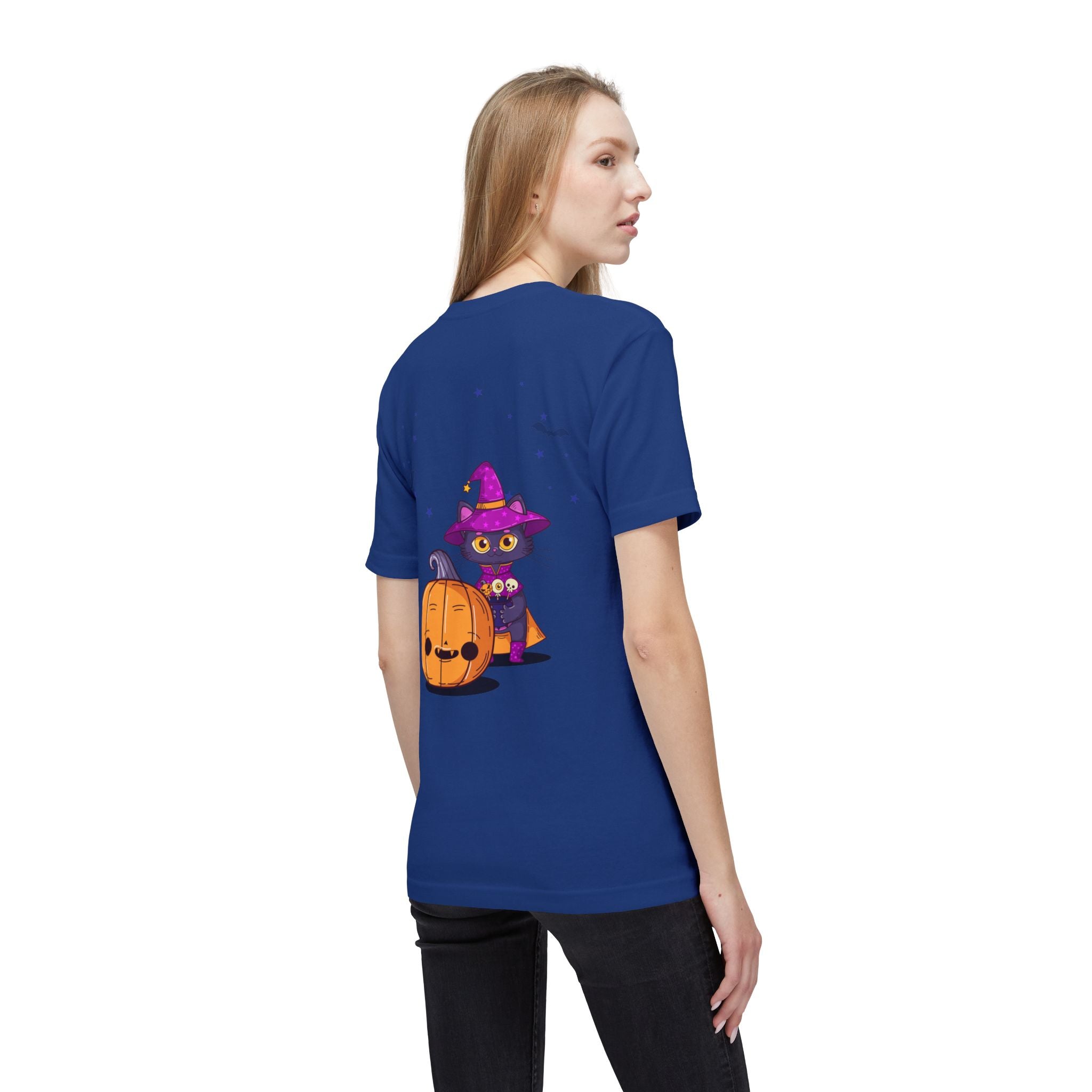 Halloween with Witch's Cats | Unisex Midweight T-shirt, Made in US