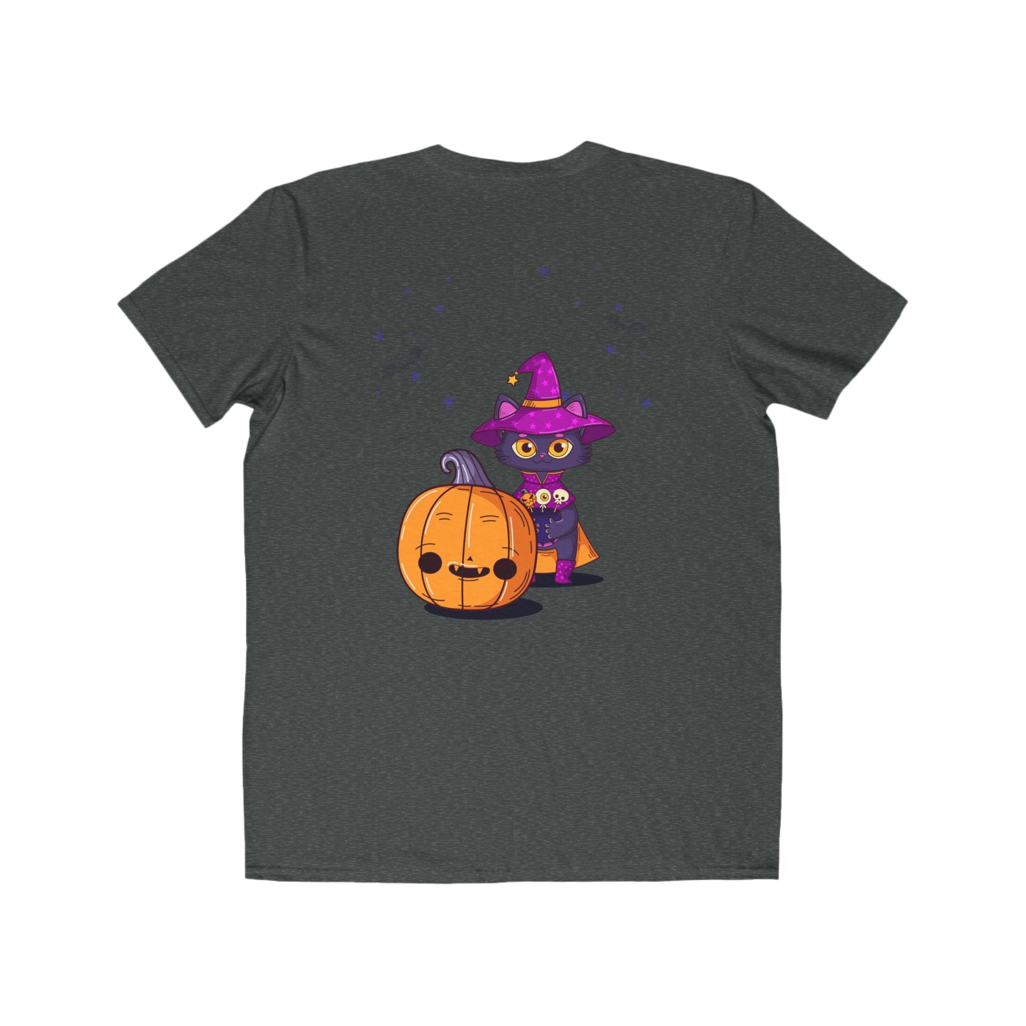 Halloween with Witch's Cats | Men's Lightweight Fashion Tee