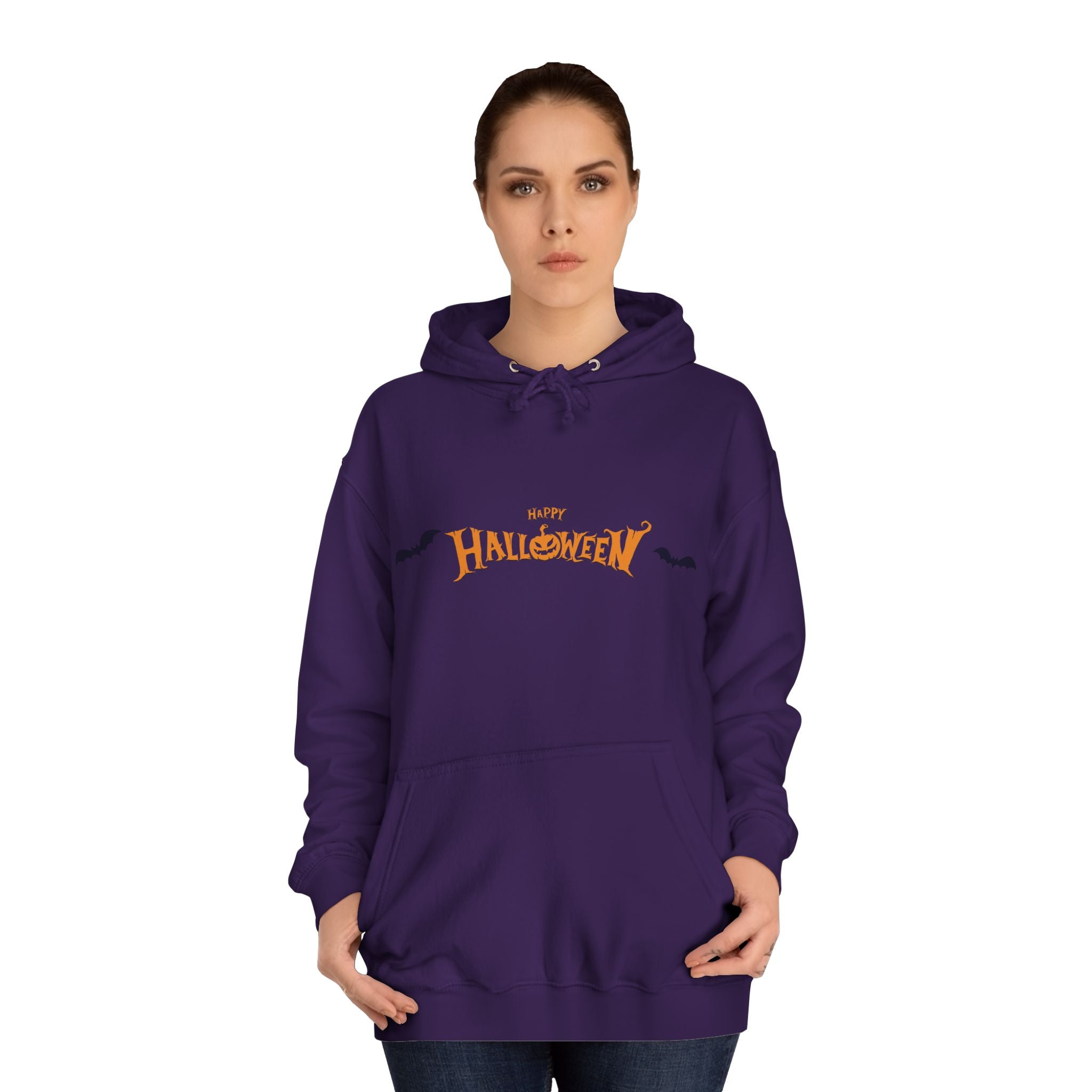 Halloween with Bats | Unisex College Hoodie