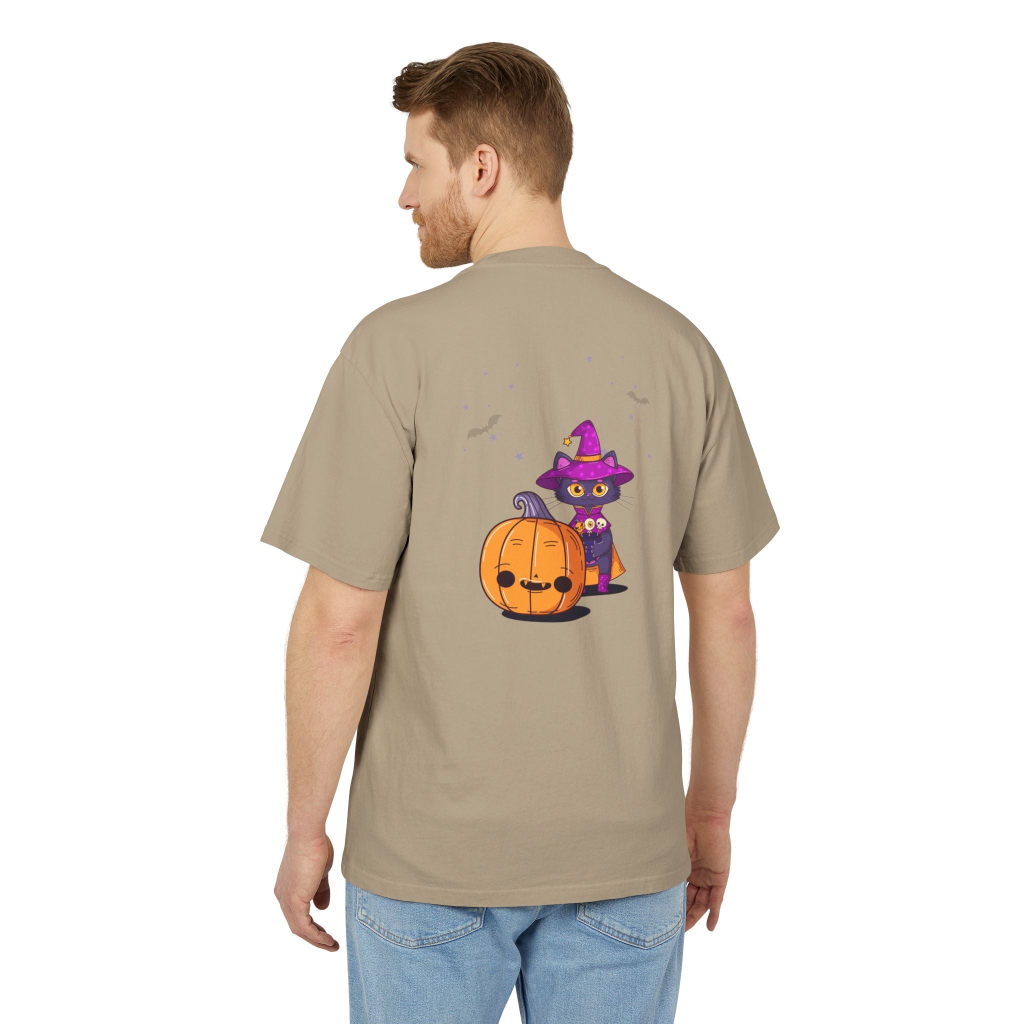 Halloween with Witch's Cats | Unisex Heavy Faded Tee
