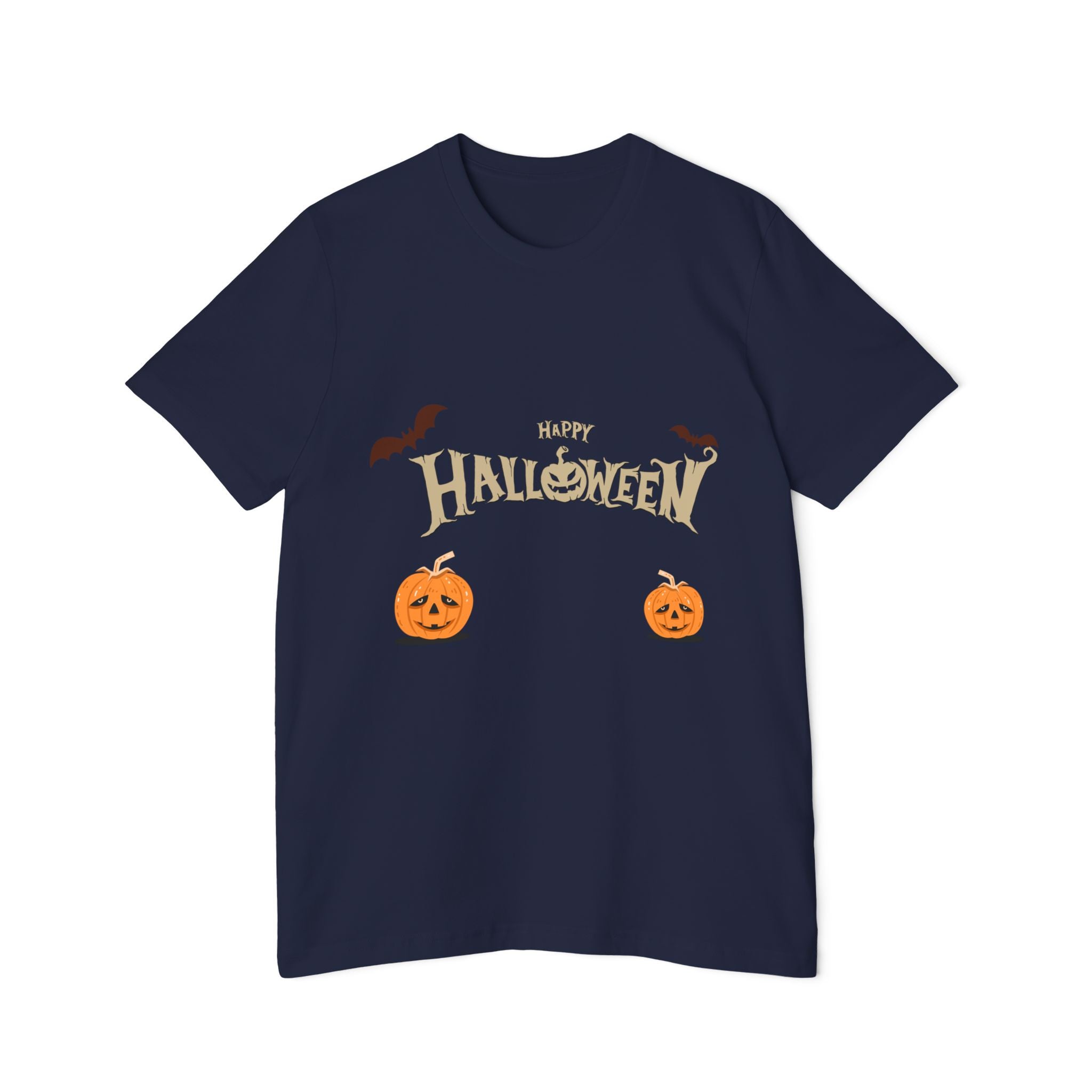 Halloween with Pumpkins | USA-Made Unisex Short-Sleeve Jersey T-Shirt