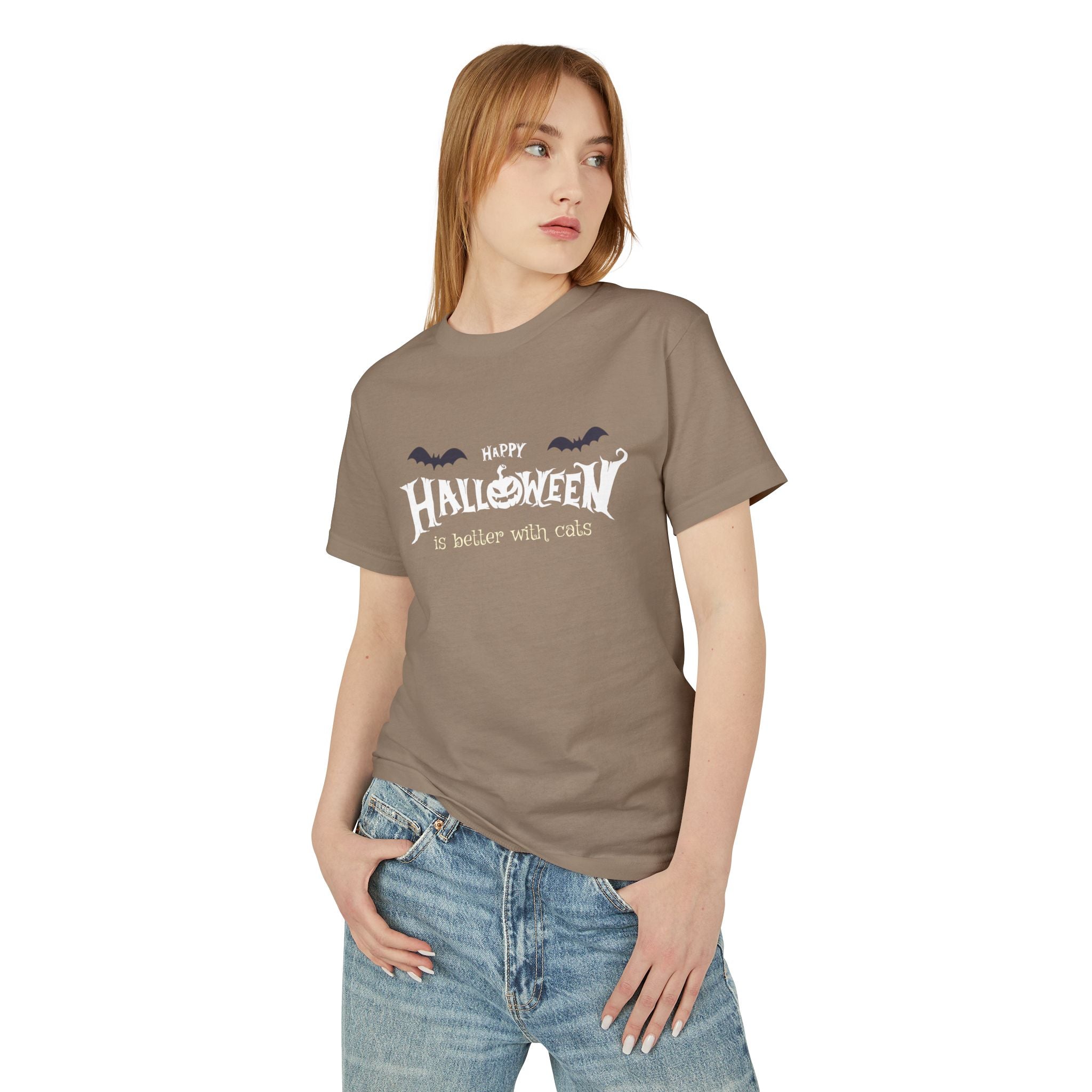 Halloween with Witch's Cats | Unisex Garment-Dyed Heavyweight Cotton Tee