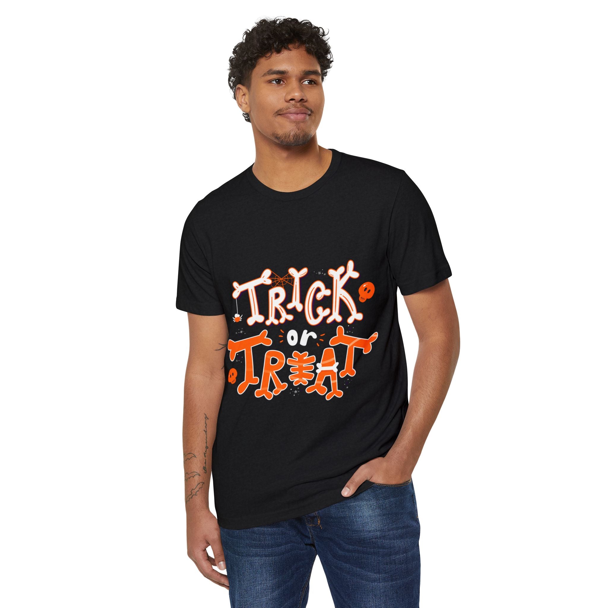 Halloween Trick or Treat | Unisex Recycled Organic T-Shirt