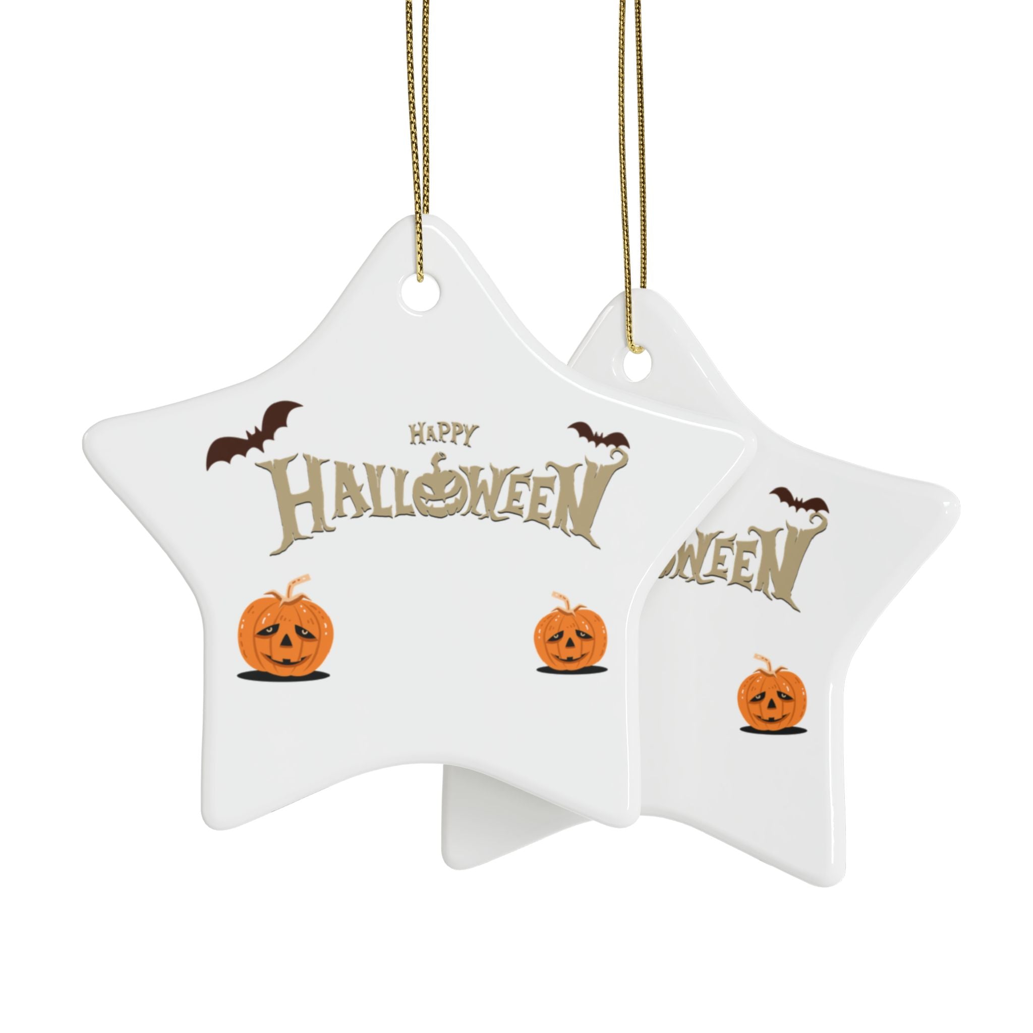 Happy Halloween with Pumpkin | Ceramic Ornaments