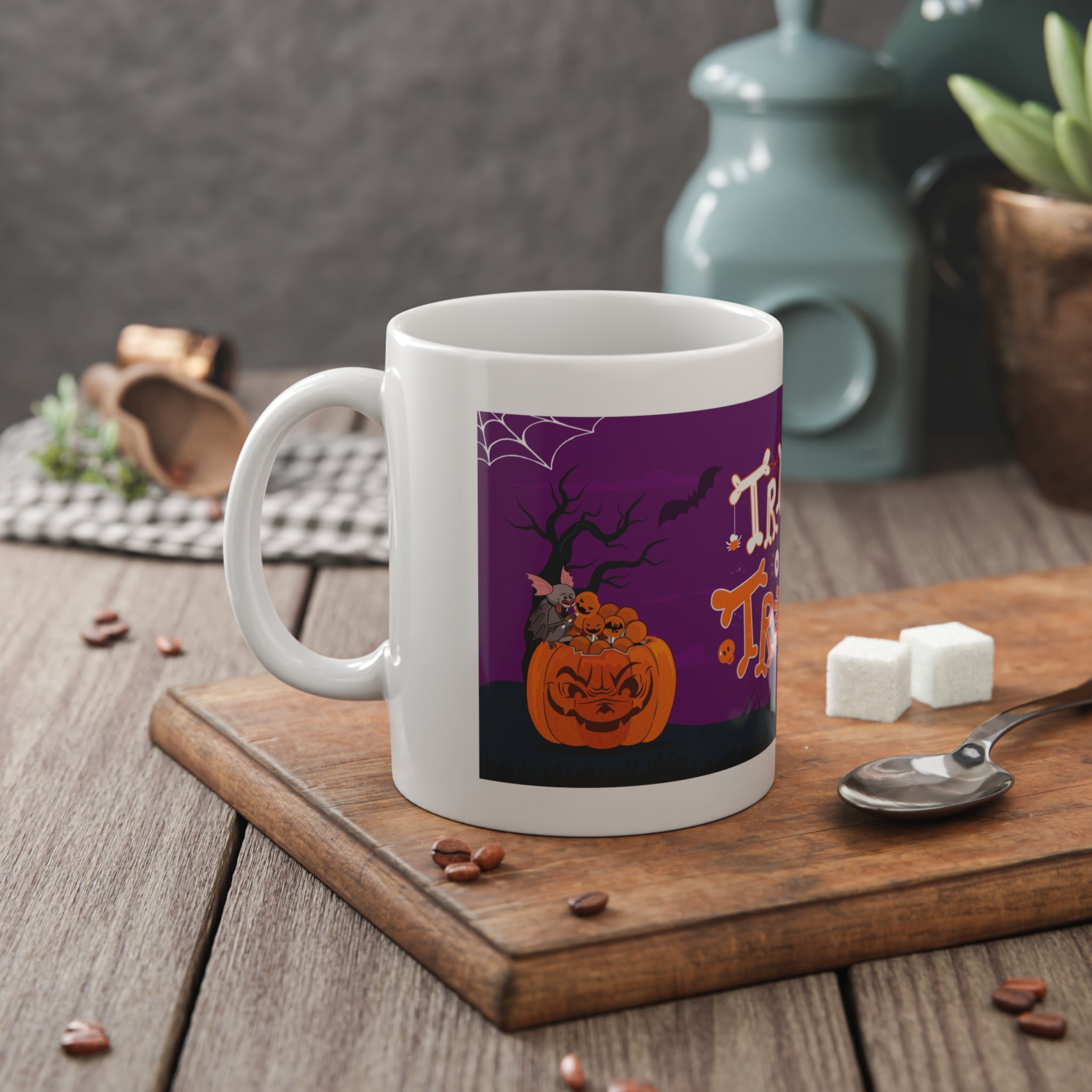 Halloween Trick or Treat | White Ceramic Mug