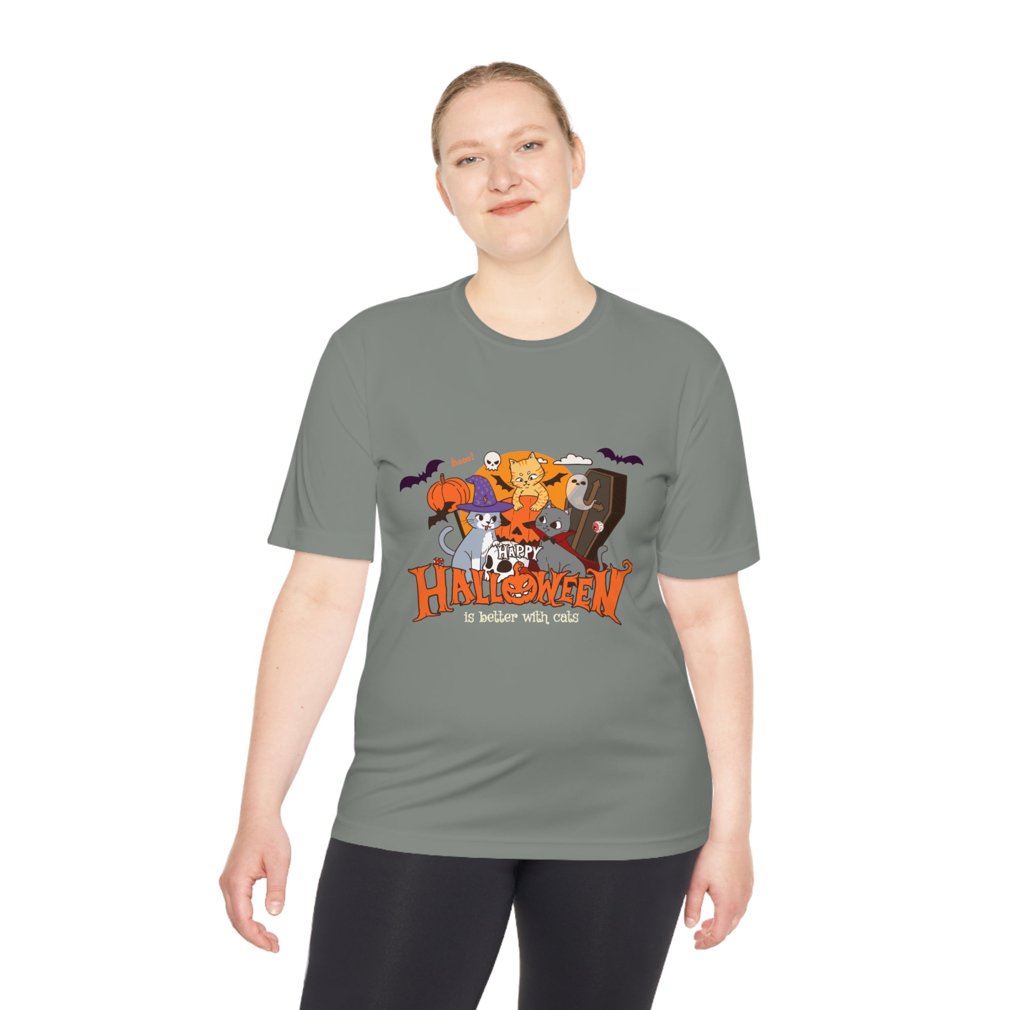 Halloween is Better with Cats | Unisex Moisture Wicking Tee