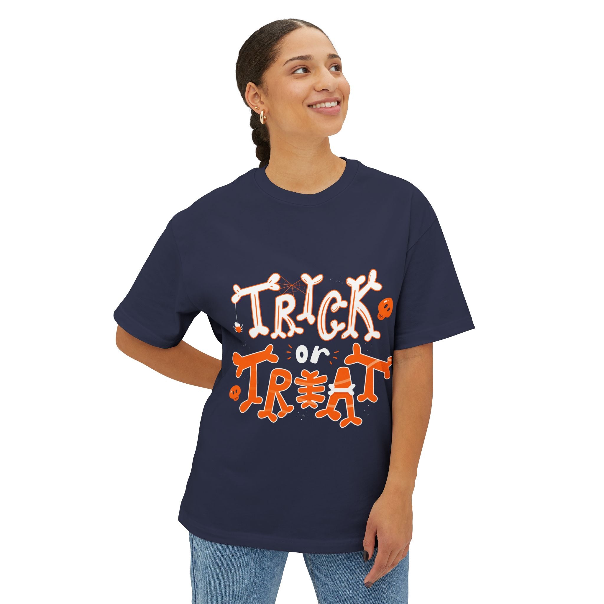 Halloween Trick or Treat | Unisex Oversized Boxy Tee